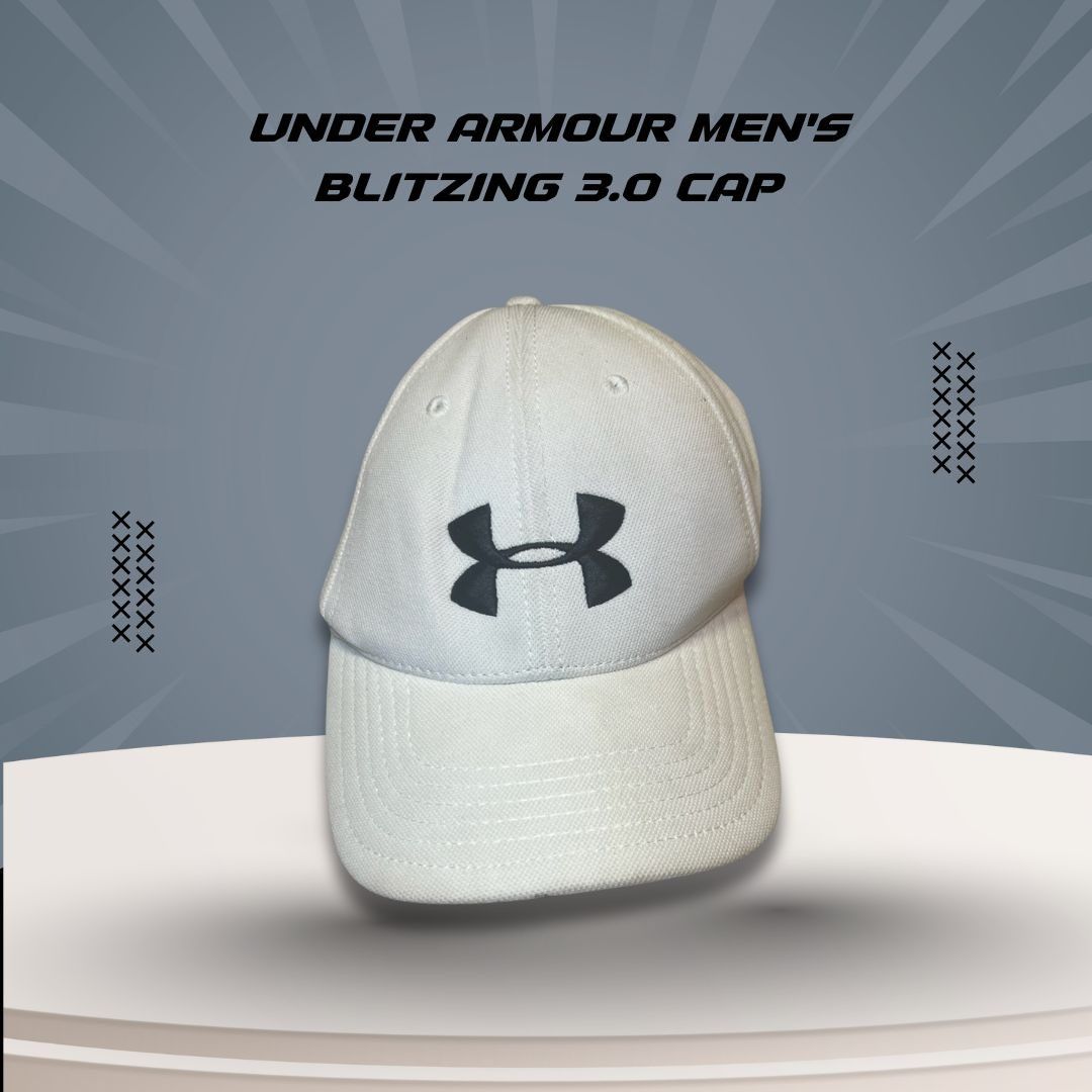 Under Armour Under Armour Mens Blitzing 3.0 Cap L/XL White Black Logo Bre Size ONE SIZE - 1 Thumbnail