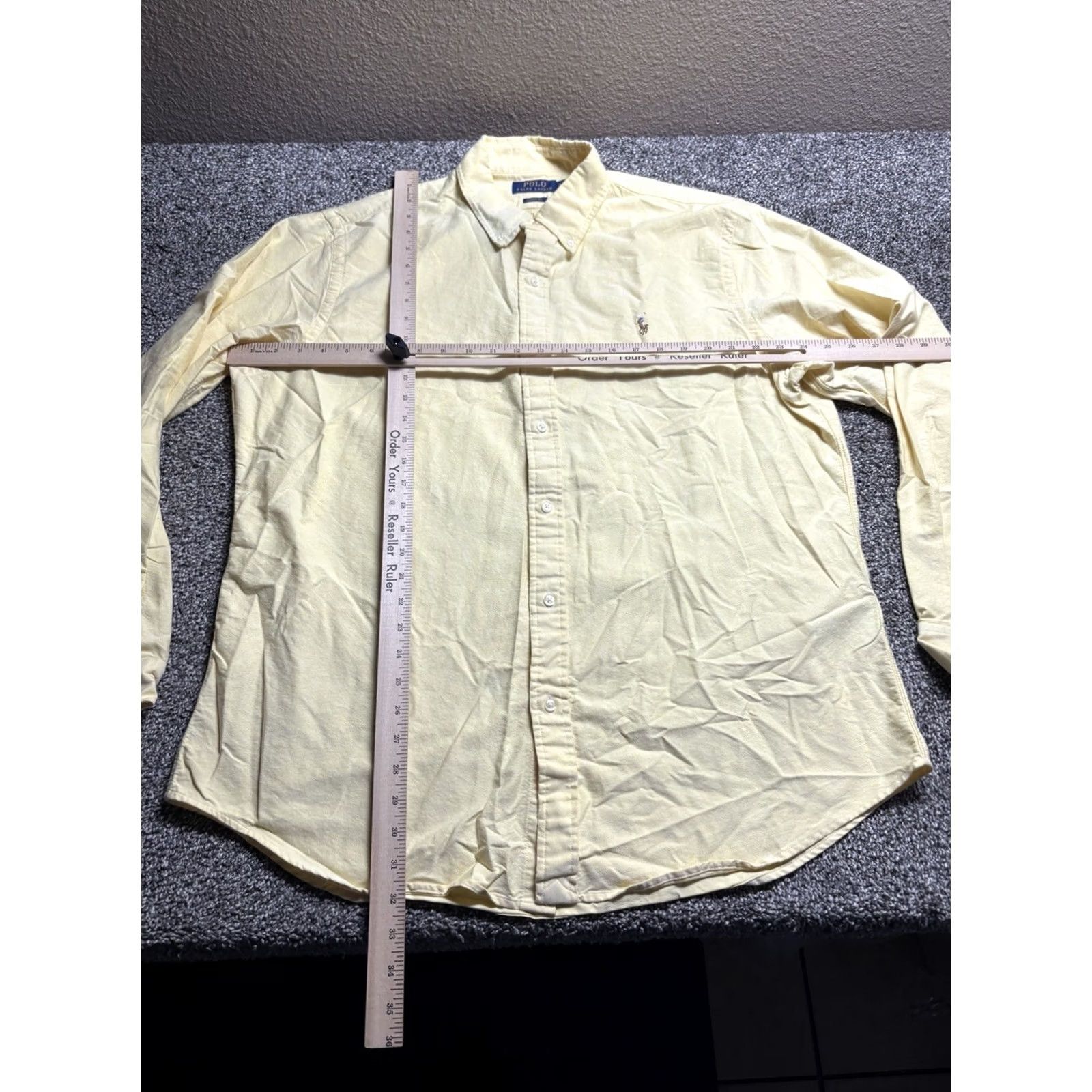 Polo Ralph Lauren Polo Ralph Lauren The Iconic Oxford Shirt Button Up Mens XL Solid Yellow Preppy Shirt Size US XL / EU 56 / 4 - 5 Thumbnail