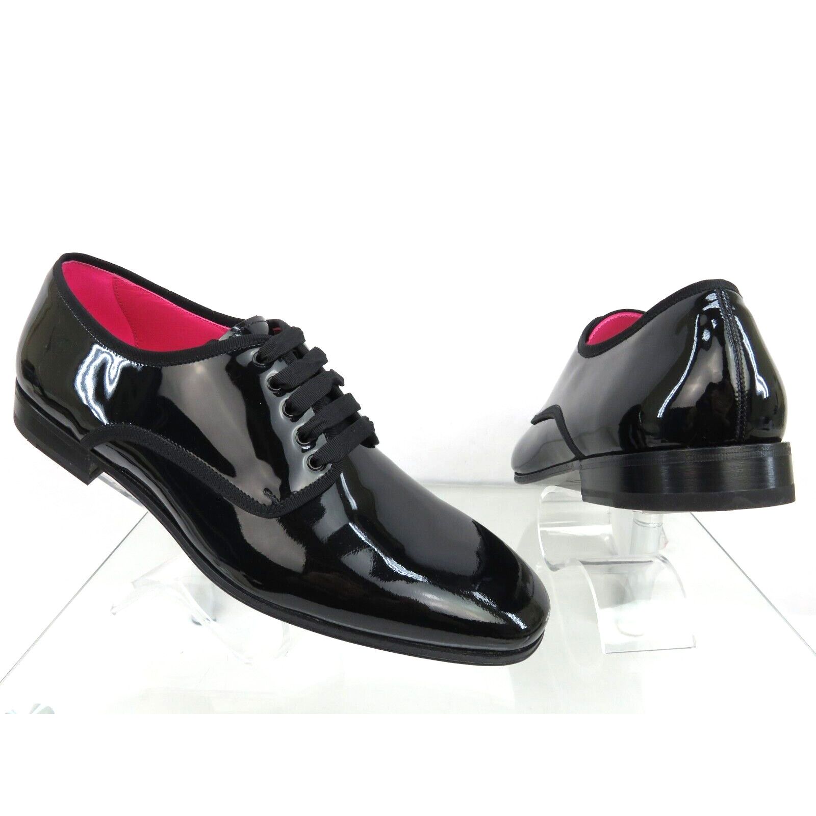 Salvatore Ferragamo FERRAGAMO MAGIC BLACK PATENT LEATHER DRESS DERBY OXFORD 10 E Size US 11 / EU 44 - 4 Thumbnail