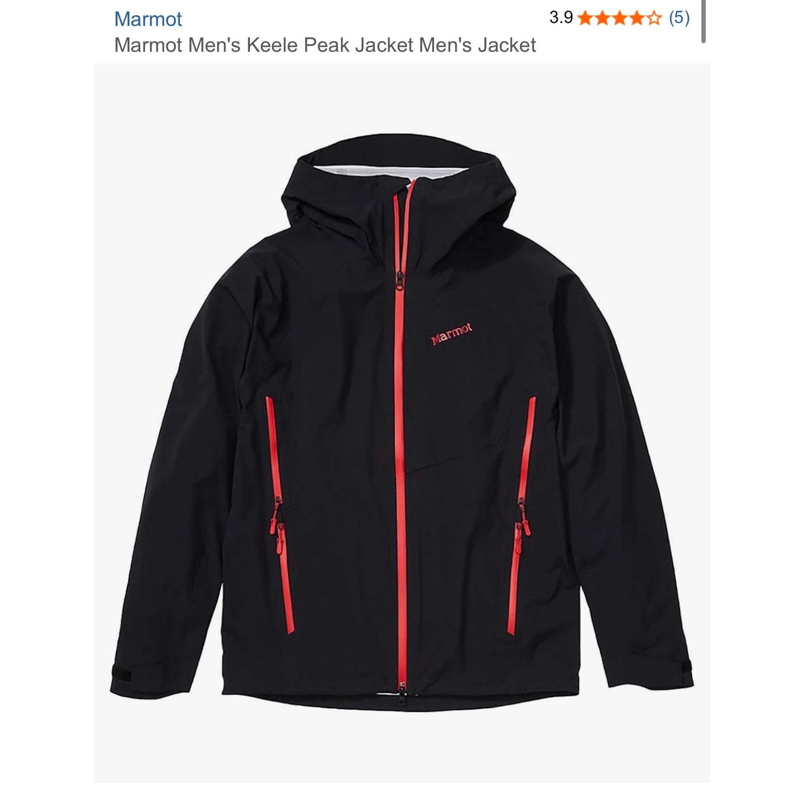 Marmot NWT Marmot Keele Peak Jacket Men's Black Sz Medium 41040 Size US M / EU 48-50 / 2 - 1 Thumbnail