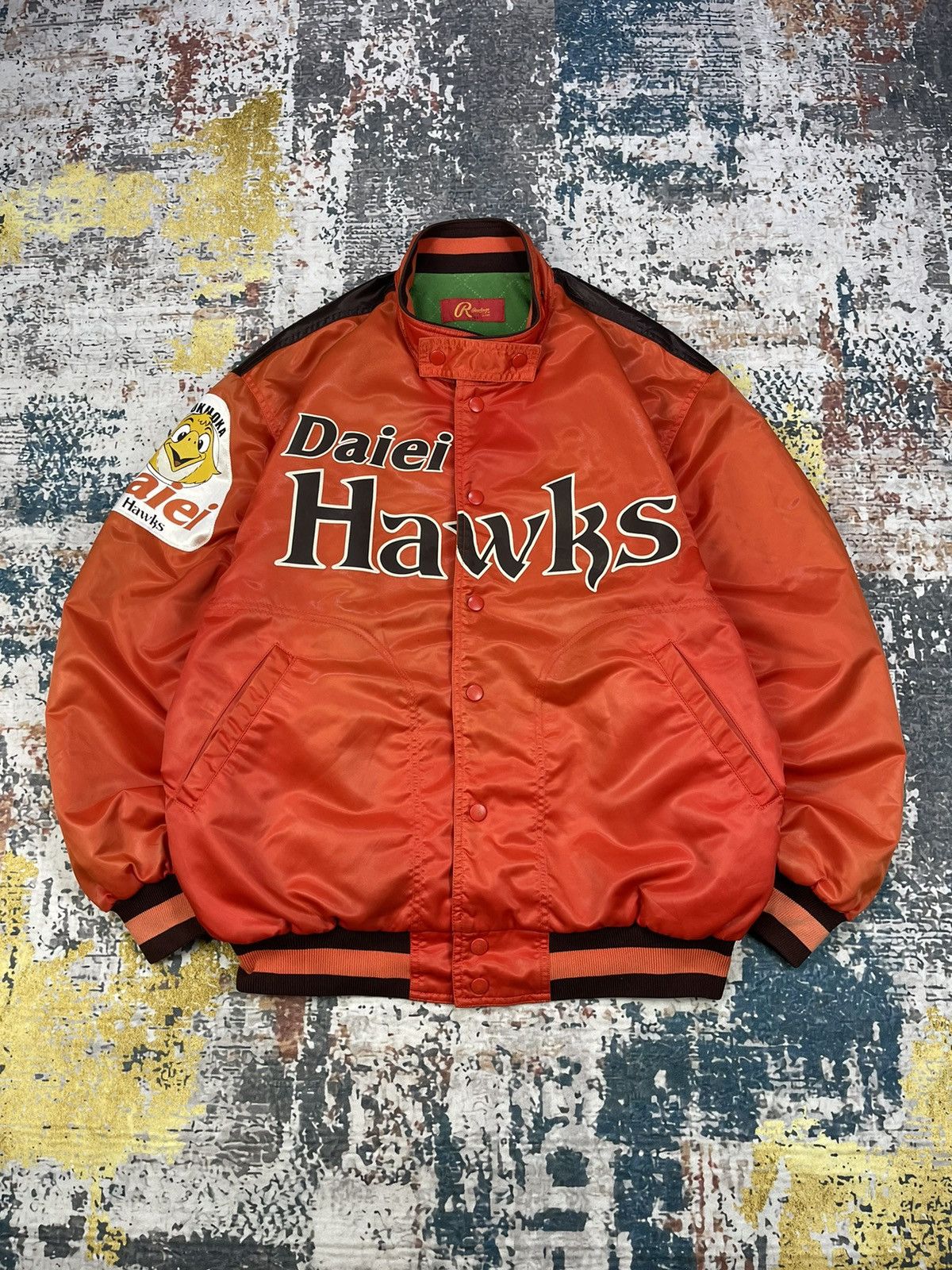 Asics Vintage 90s Asics Back Big Icon Stadium Jacket Size US L / EU 52-54 / 3 - 1 Thumbnail