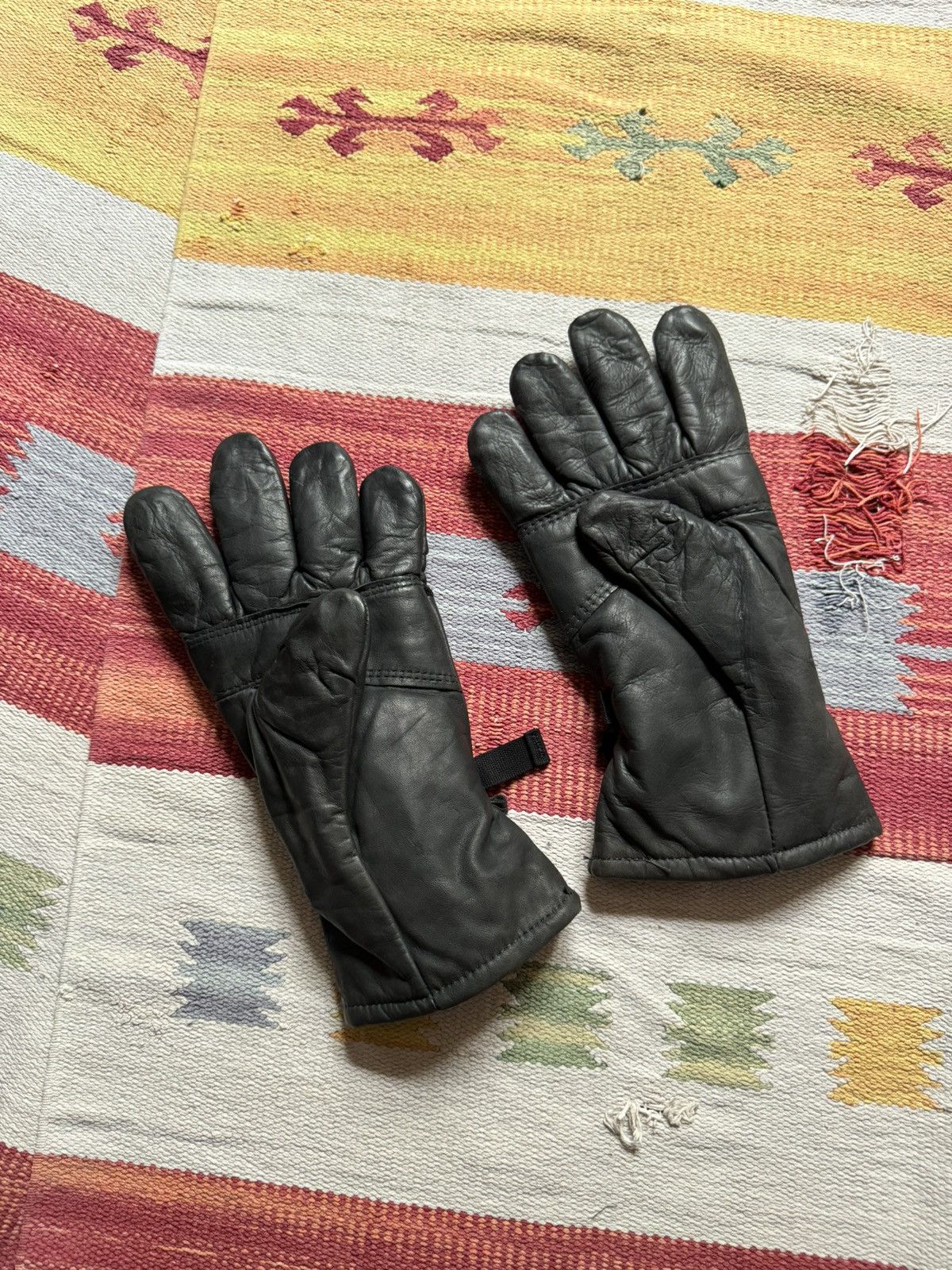 Genuine Leather Vintage Intermediate Cold / Wet US Army Leather Gloves Size ONE SIZE - 7 Thumbnail