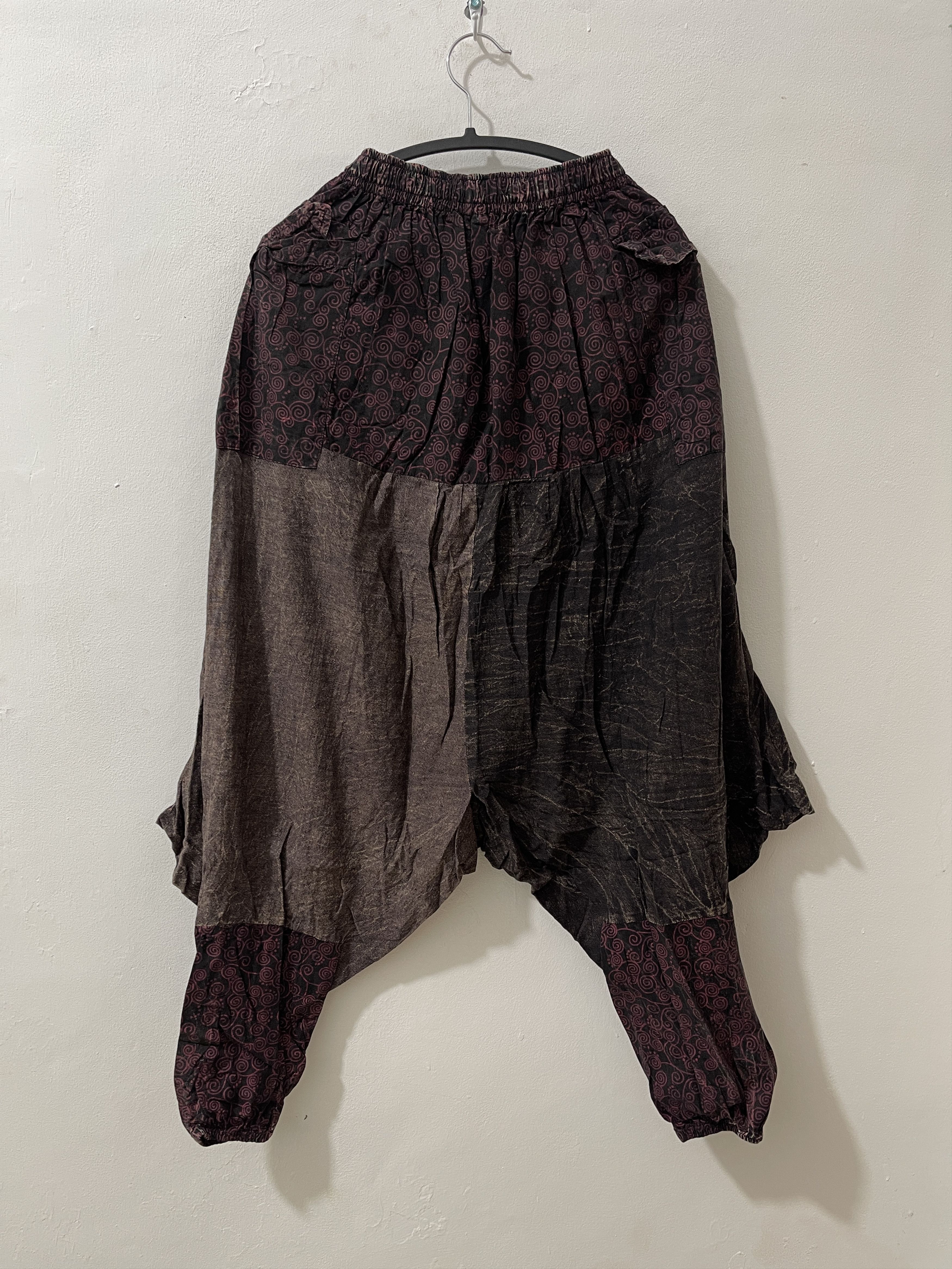 Japanese Brand Unknwn Abstract Ninja Apocalpyse Drop Crotch Pants Size US 32 / EU 48 - 5 Thumbnail