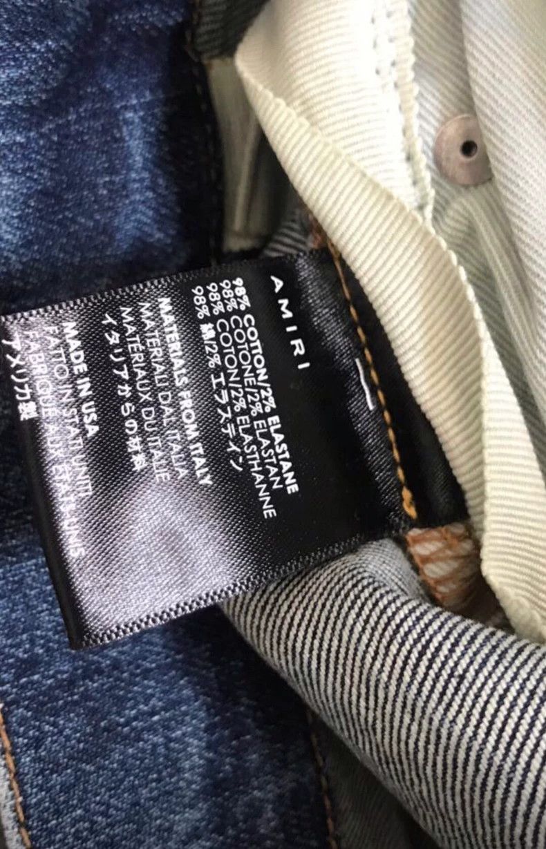 Amiri Amiri 19 new style full ink wash distressed blue jeans Size US 34 / EU 50 - 6 Thumbnail