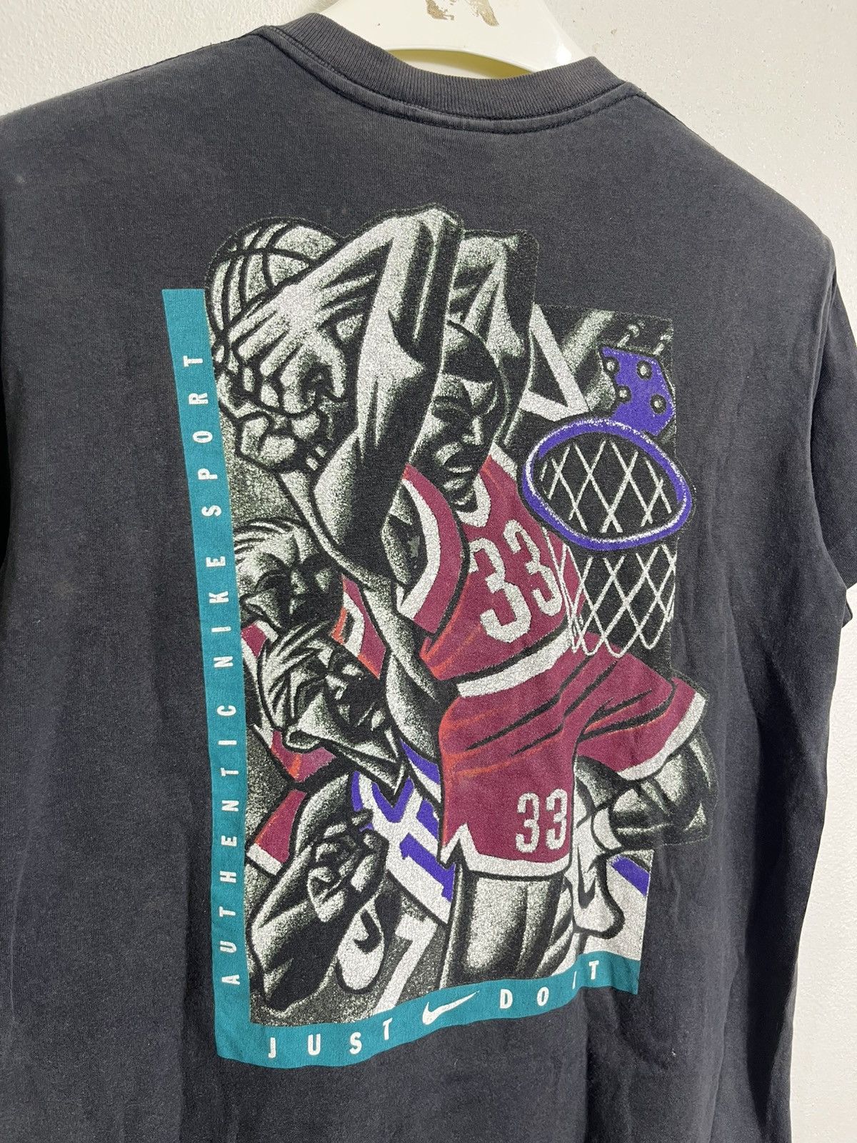 Vintage Vintage 90s NIKE DUNK Tshirt Size US S / EU 44-46 / 1 - 3 Thumbnail