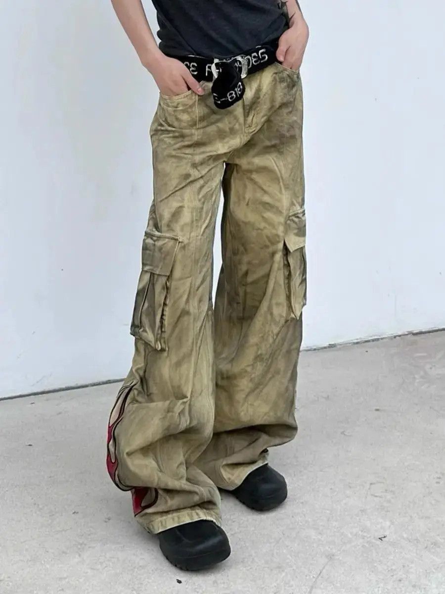 Japanese Brand Retro hip-hop loose jeans Size US 32 / EU 48 - 3 Thumbnail