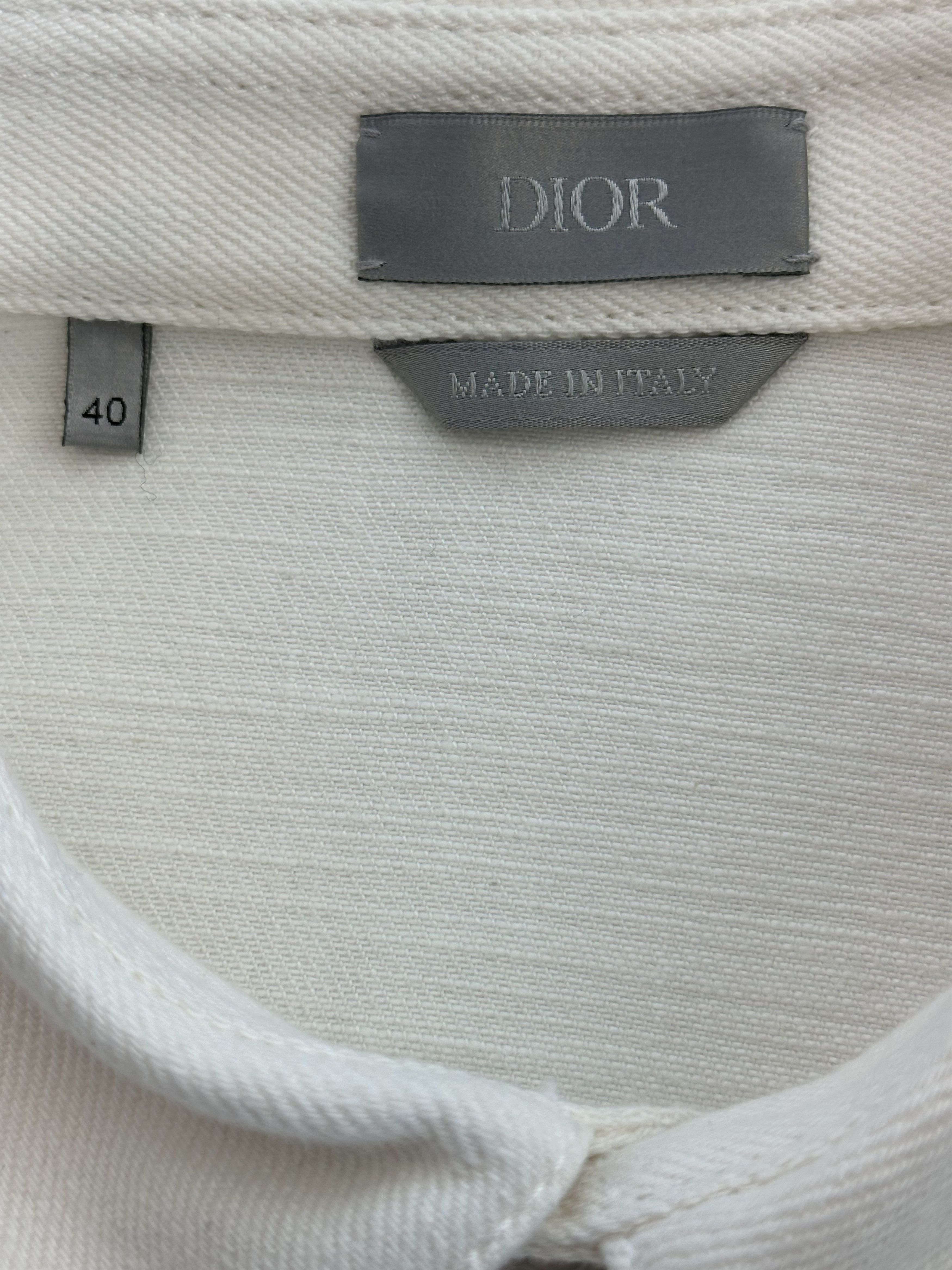 Dior Dior Stussy Cream & Red Ox Logo Denim Button Up Shirt Size US L / EU 52-54 / 3 - 3 Thumbnail