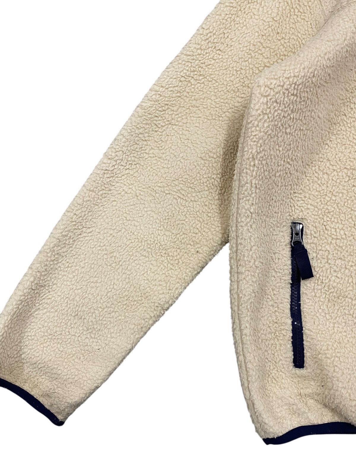 Levi's Levi’s Deep Pile Sherpa Fleece Jacket Cream Navy Retro Style Size US L / EU 52-54 / 3 - 6 Thumbnail