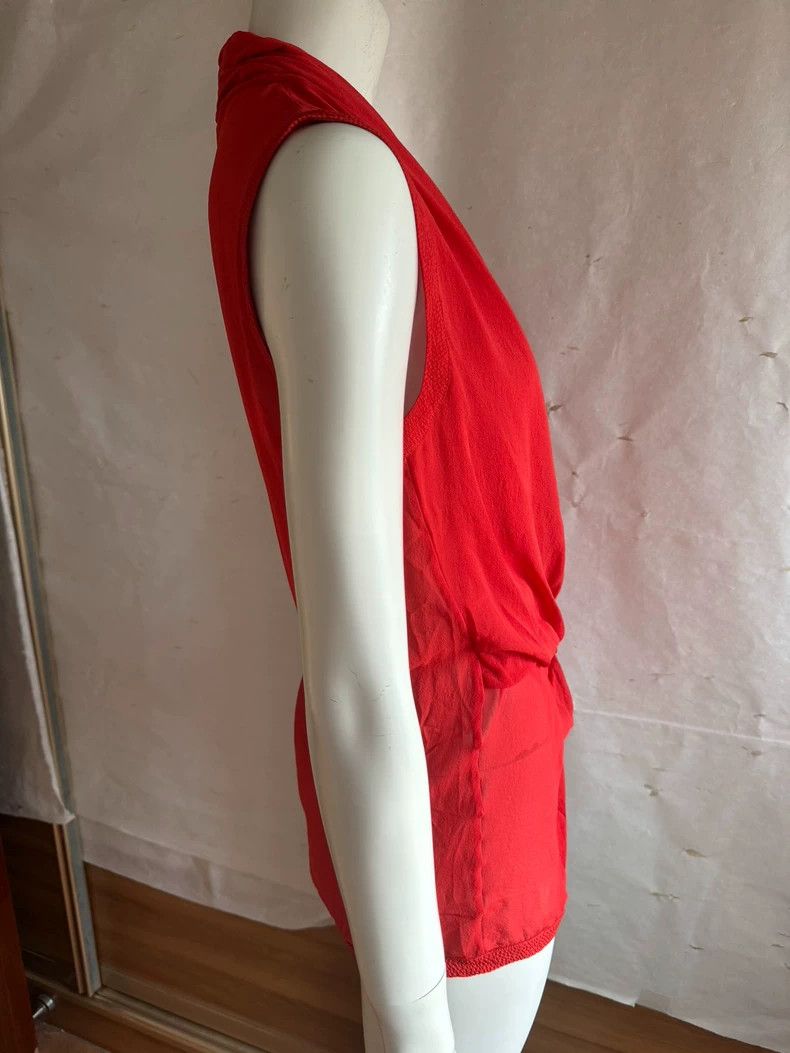 Helmut Lang HELMUT LANG sizeP Silk pleated waist deep V top Size S / US 4 / IT 40 - 4 Thumbnail