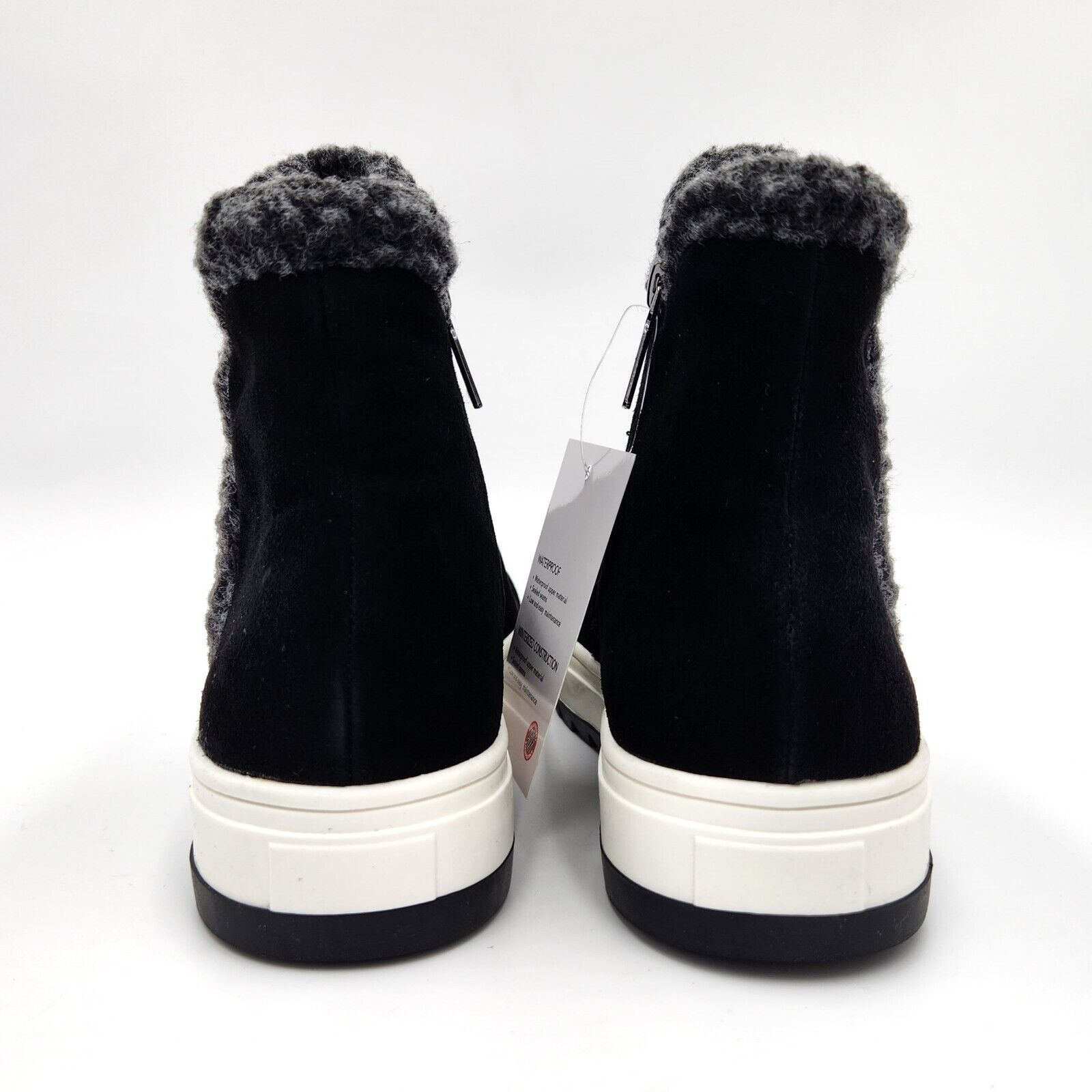 The Unbranded Brand Aqua Women Black Suede Waterproof Pull-On Sneakers Size 7.5 Size US 7.5 / IT 37.5 - 6 Thumbnail