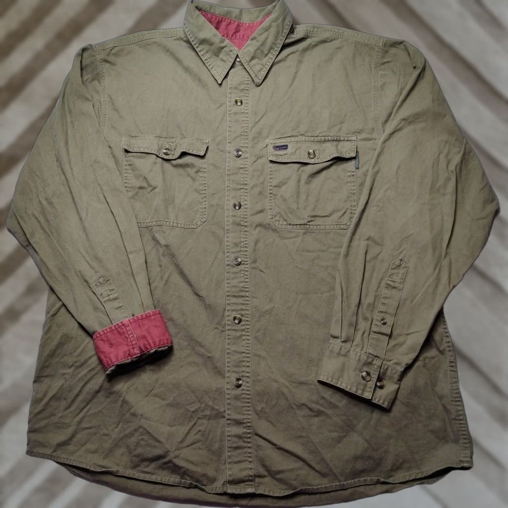 Royal Robbins VINTAGE ROYAL ROBBINS Shirt Men L Olive Drab Outdoor Travel Long Sleeve Button-Up Size US L / EU 52-54 / 3 - 1 Thumbnail