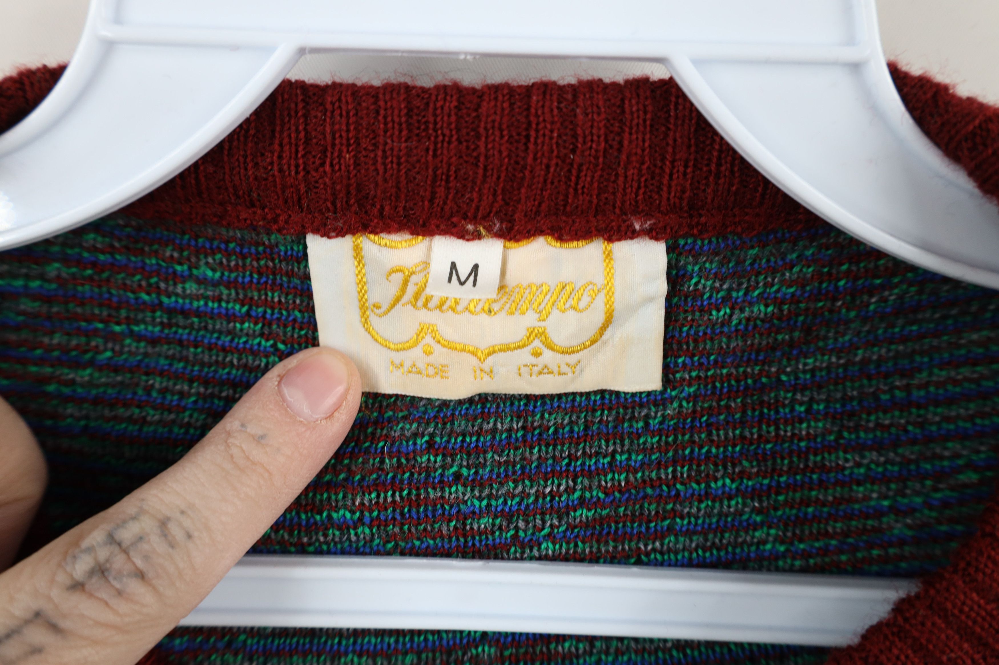 Vintage Vintage 90s Streetwear Blend Diamond Knit Crewneck Sweater Size US M / EU 48-50 / 2 - 7 Thumbnail