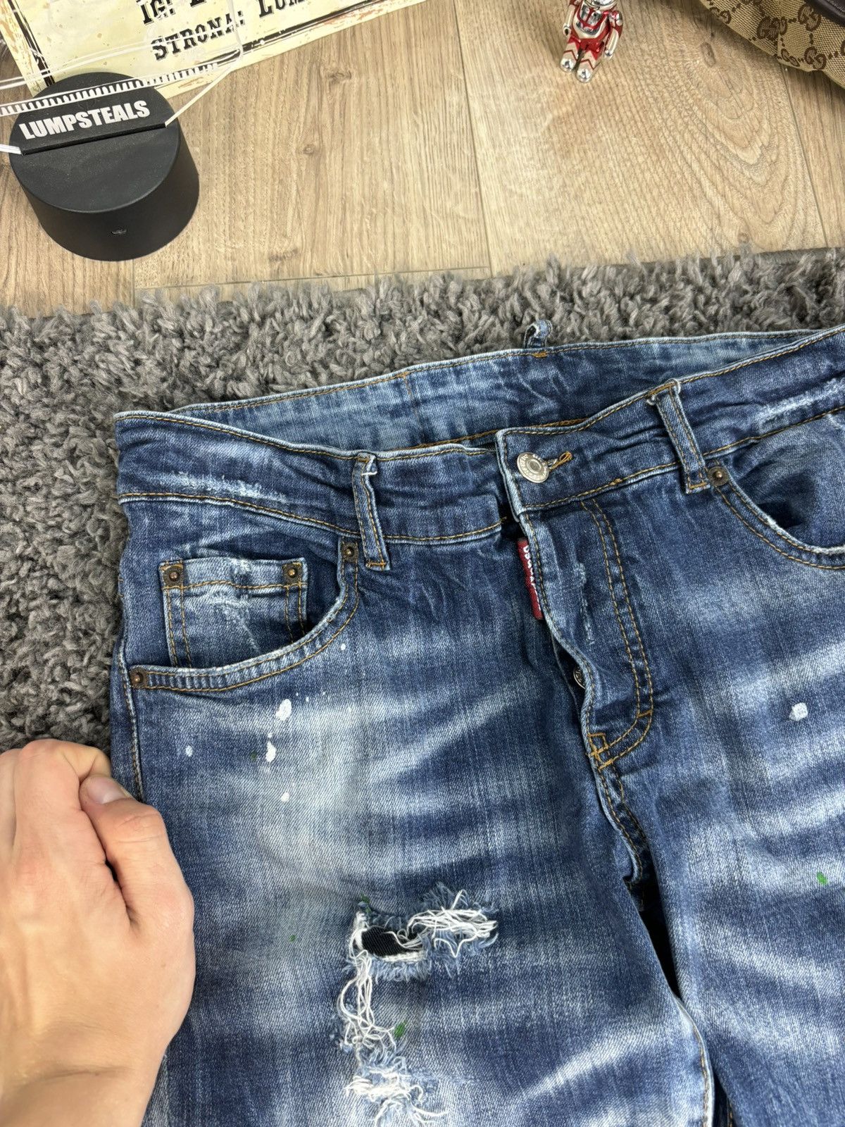 Dsquared2 Luxury Distressed Faded Denim Jeans Dsquared Hype Slim Size US 32 / EU 48 - 4 Thumbnail