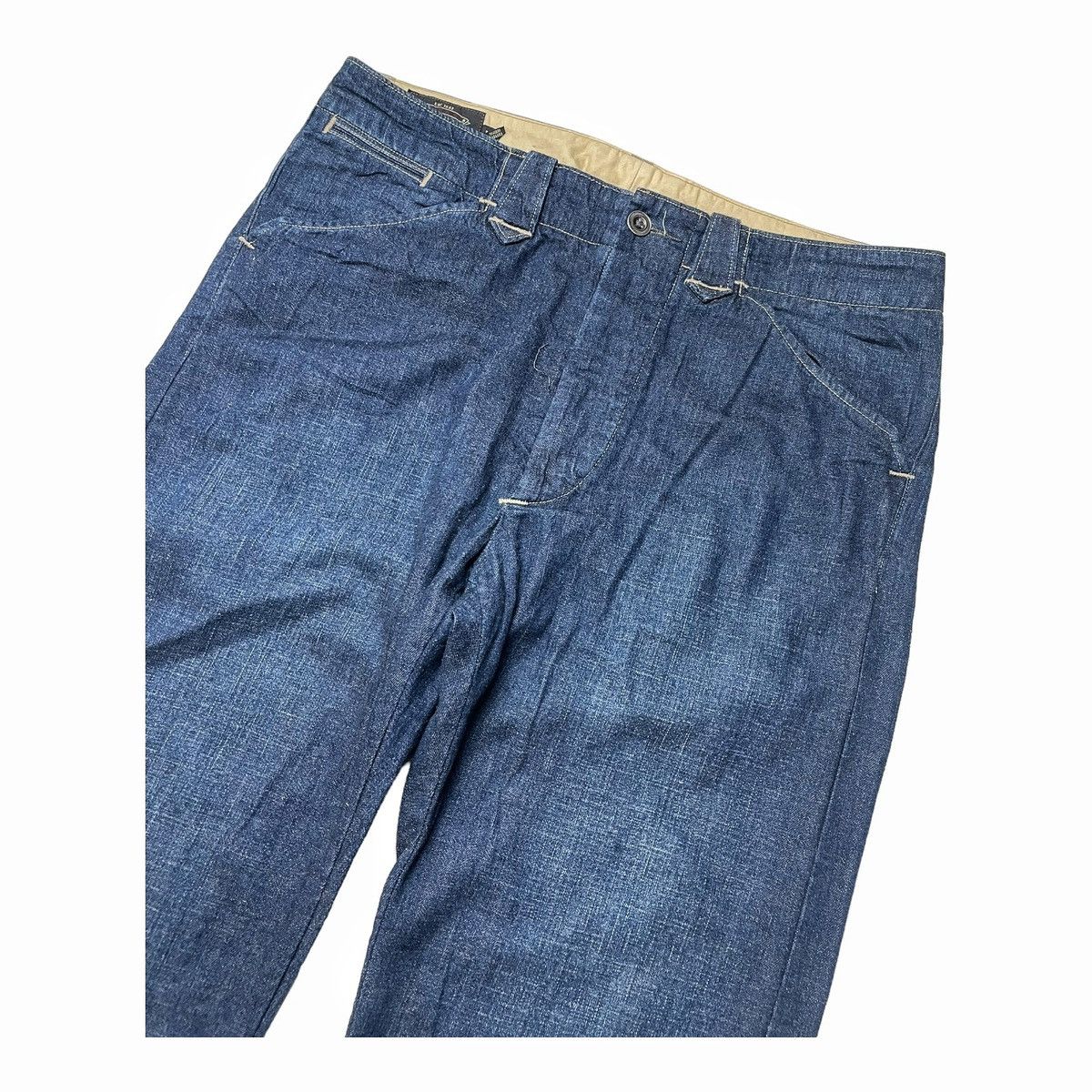 Polo Ralph Lauren × RRL Ralph Lauren × Ralph Lauren Double RL RRL Denim Indigo Linen Cotton Blend Trousers pants Size US 31 - 4 Thumbnail