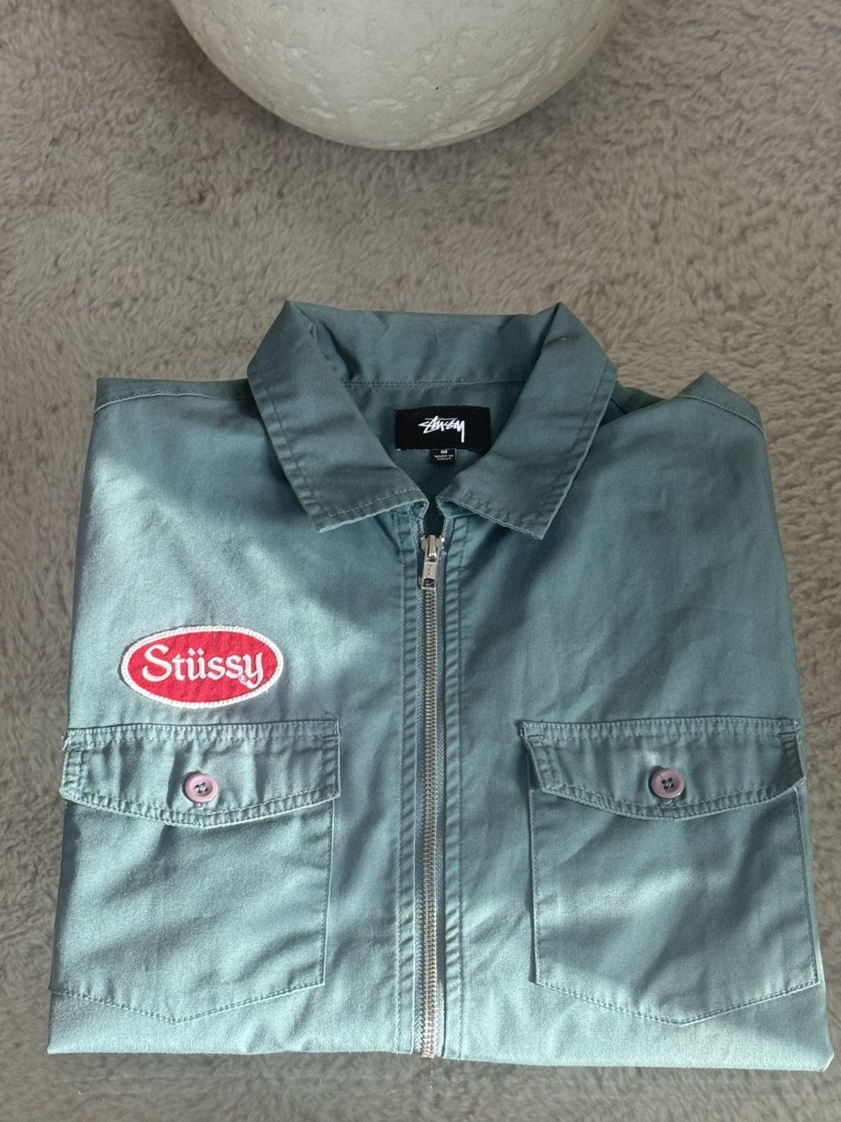 Stussy Workwear Truck Stop/ Mechanic Stussy Zip Up S/s Size US M / EU 48-50 / 2 - 2 Thumbnail