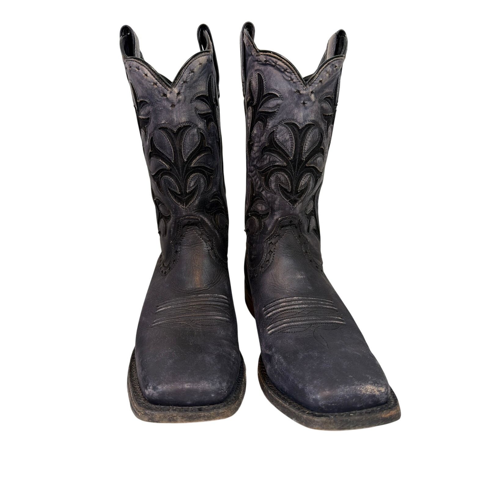 Ariat Ariat Size 10.5 EE Black Leather Square Toe Cowboy Boots Size US 10 / EU 43 - 1 Thumbnail