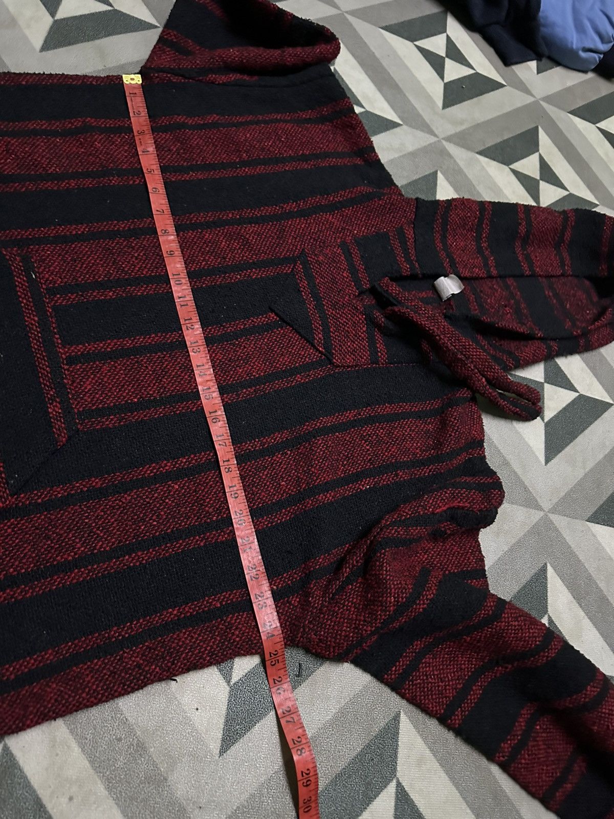 Vintage Vintage 80-90s Mexican baja hoodie wool material Size US L / EU 52-54 / 3 - 8 Thumbnail