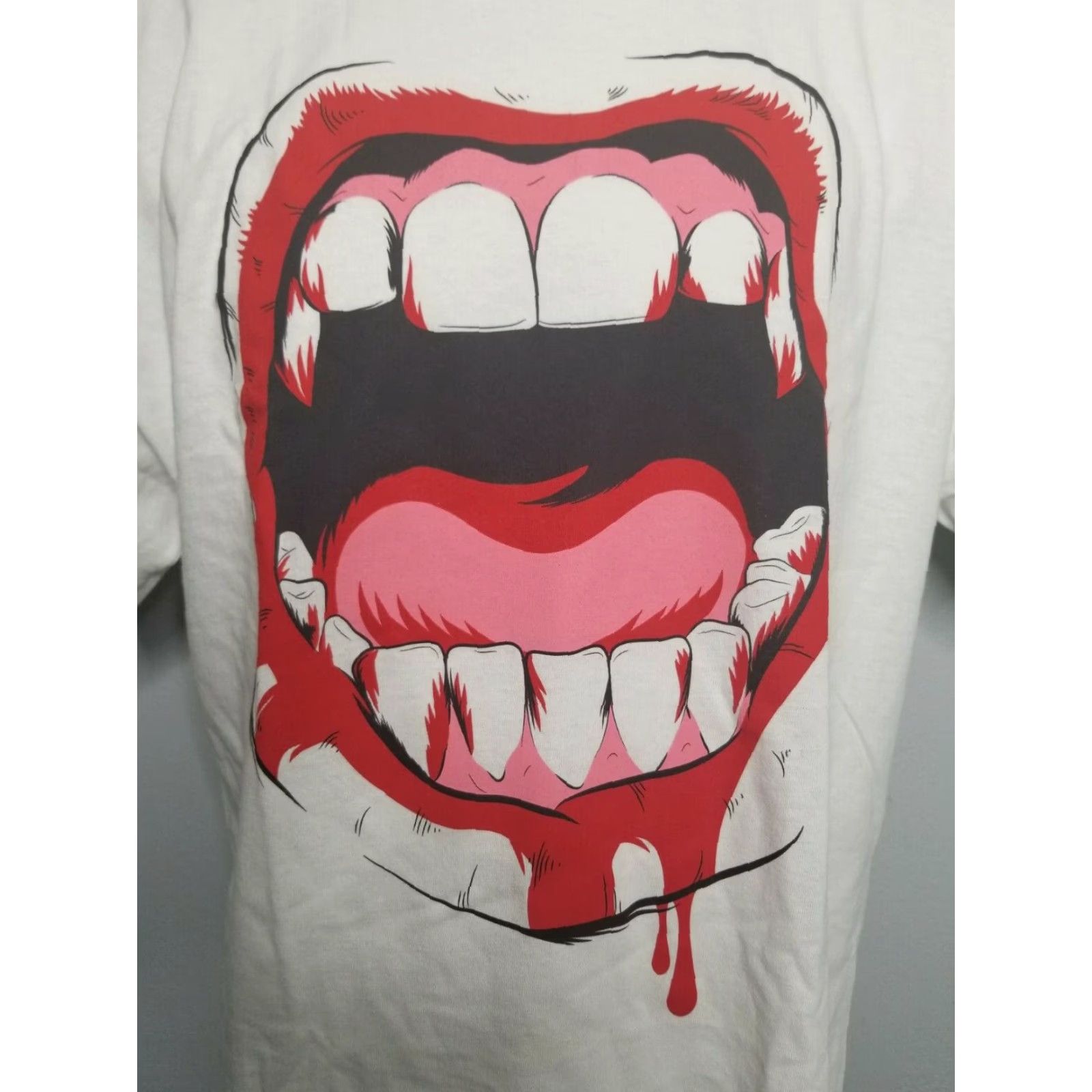 Vintage VINTAGE Ides Of March Men’s XL T-Shirt Short Sleeve Vampire Bite Crew Neck White Novelty Size US XL / EU 56 / 4 - 2 Thumbnail