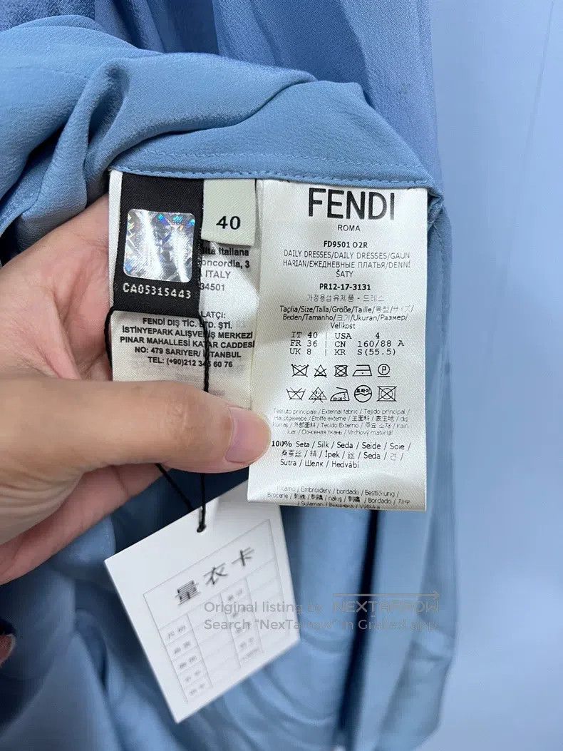 Fendi Fendi Silk Dress Size XS / US 0-2 / IT 36-38 - 4 Thumbnail
