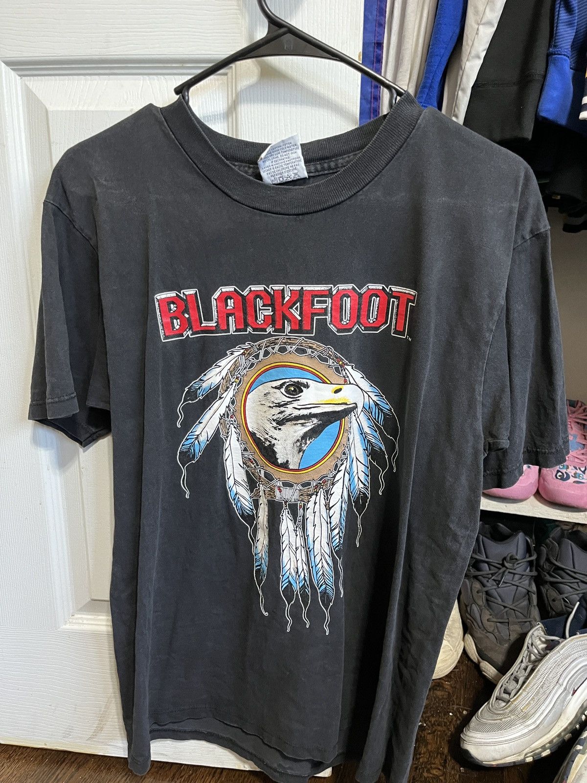 Vintage Black foot tee Size US M / EU 48-50 / 2 - 1 Thumbnail