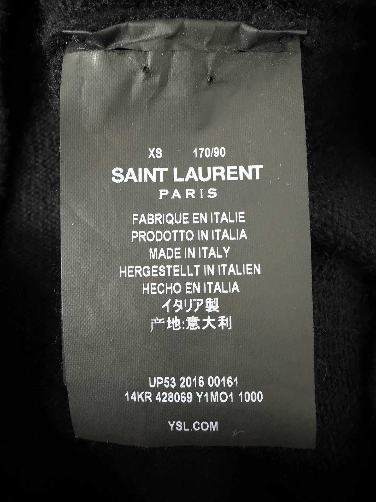 Saint Laurent Paris SLP 16fw Black Turtleneck Cashmere Sweater XS Size US XS / EU 42 / 0 - 4 Thumbnail