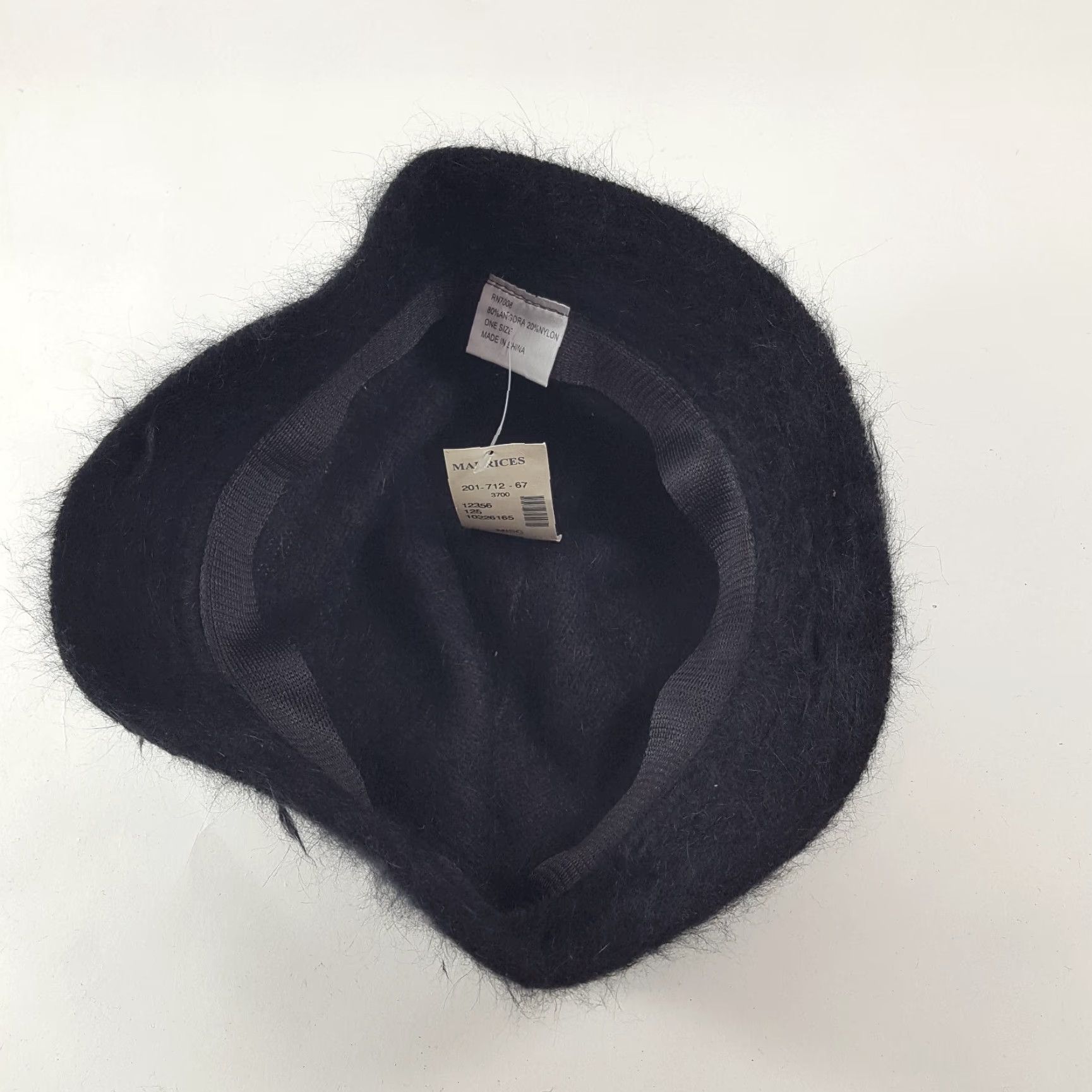 Vintage VINTAGE Women's Bucket Hat Angora Black Rabbit Fur Casual Retro 90s Fashion Fall Spring Summer Winter OSFA Size ONE SIZE - 5 Thumbnail