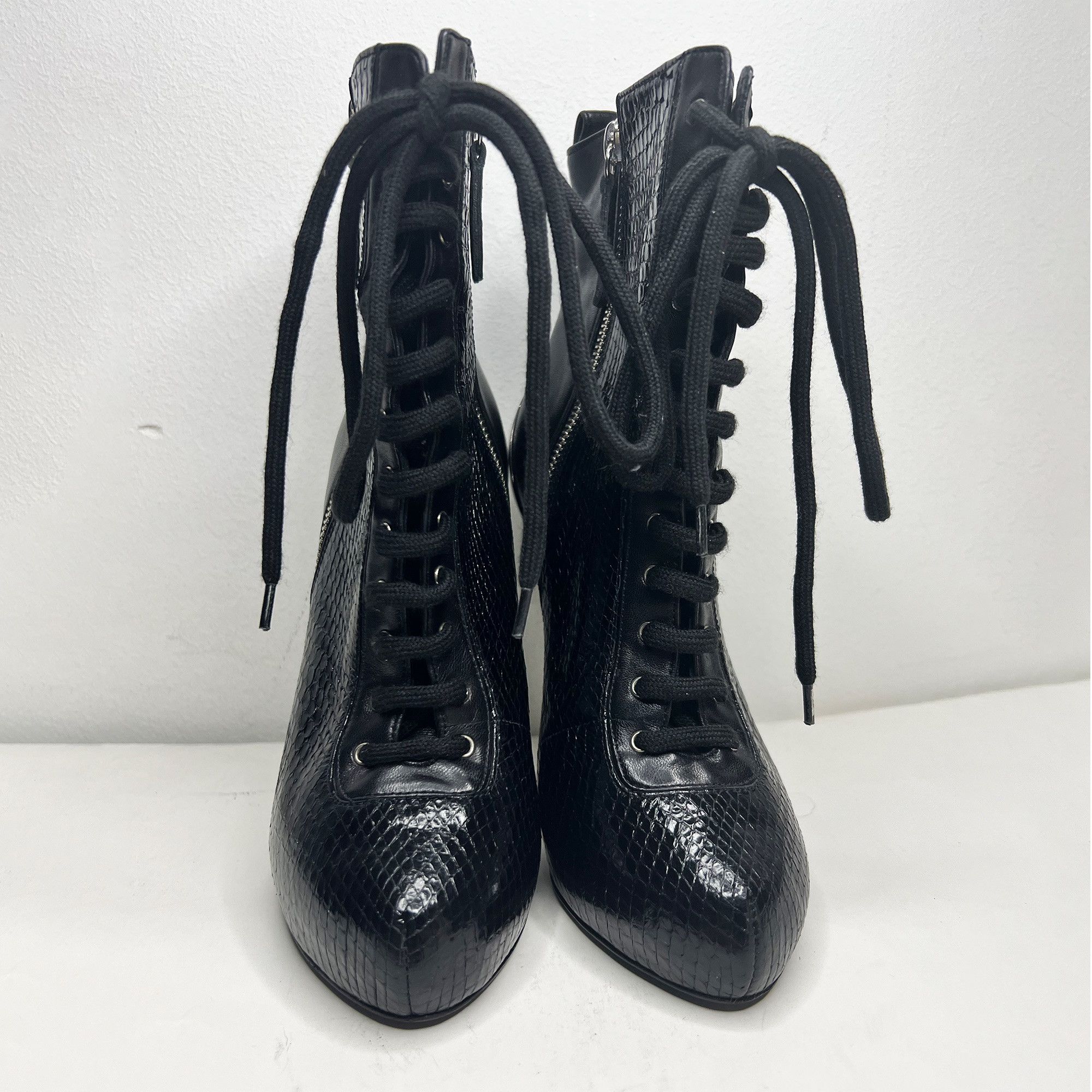 Giuseppe Zanotti PR $ 2200 Lizard Boots High Heel Size US 7 / IT 37 - 3 Thumbnail