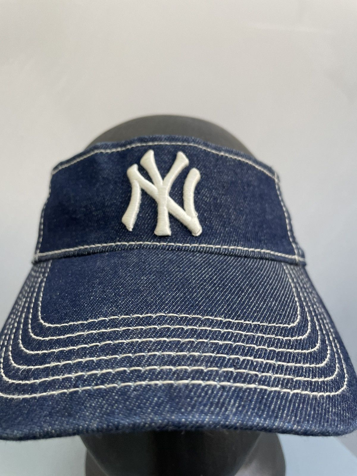 New York Yankees × Vintage VINTAGE NEW YORK YANKEES HAT CAP Y2K VISOR HYPE Size ONE SIZE - 4 Thumbnail