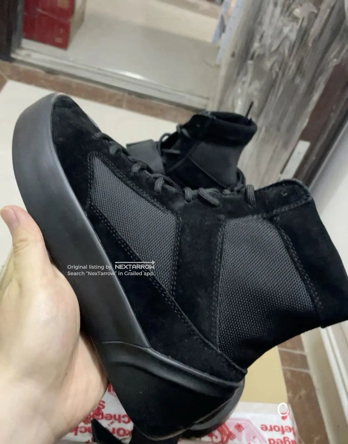 Sankuanz Suede‐paneled High‐top Hybrid Sneakers Kkkk21/2609 in Black, Men's (Size 7) — image 4 of 6