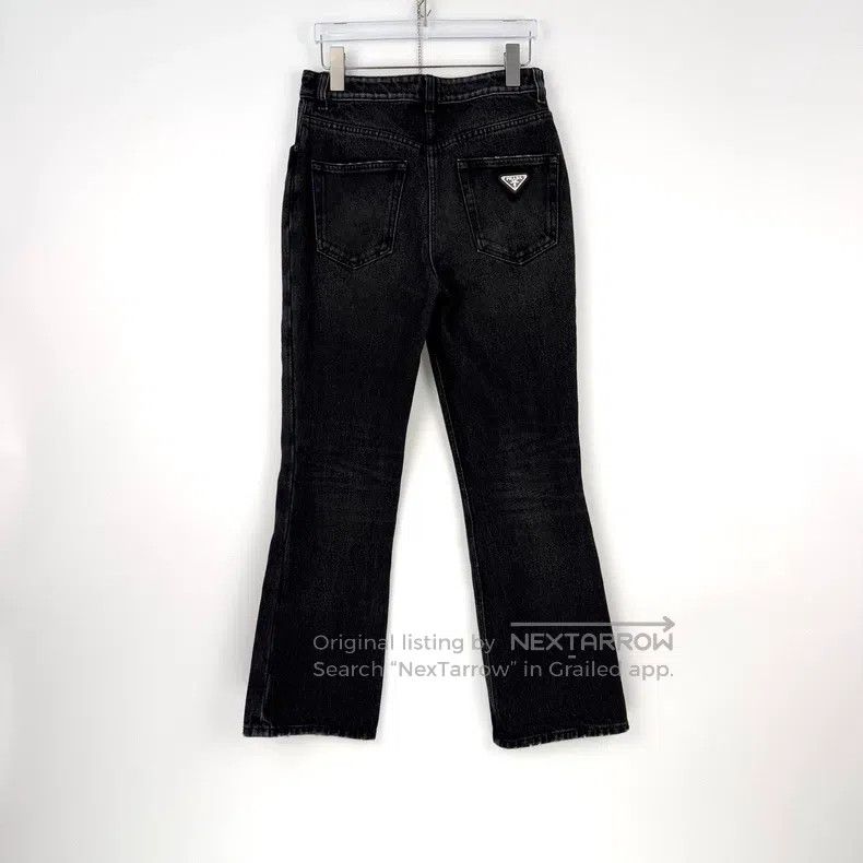 Prada Prada Washed black and gray metal triangle jeans Size US 27 - 4 Thumbnail