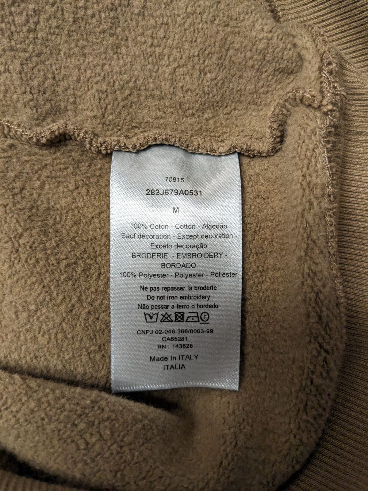 Dior CHRISTIAN DIOR X CACTUS JACK OVERSIZED SWEATSHIRT M BROWN Size US M / EU 48-50 / 2 - 7 Thumbnail