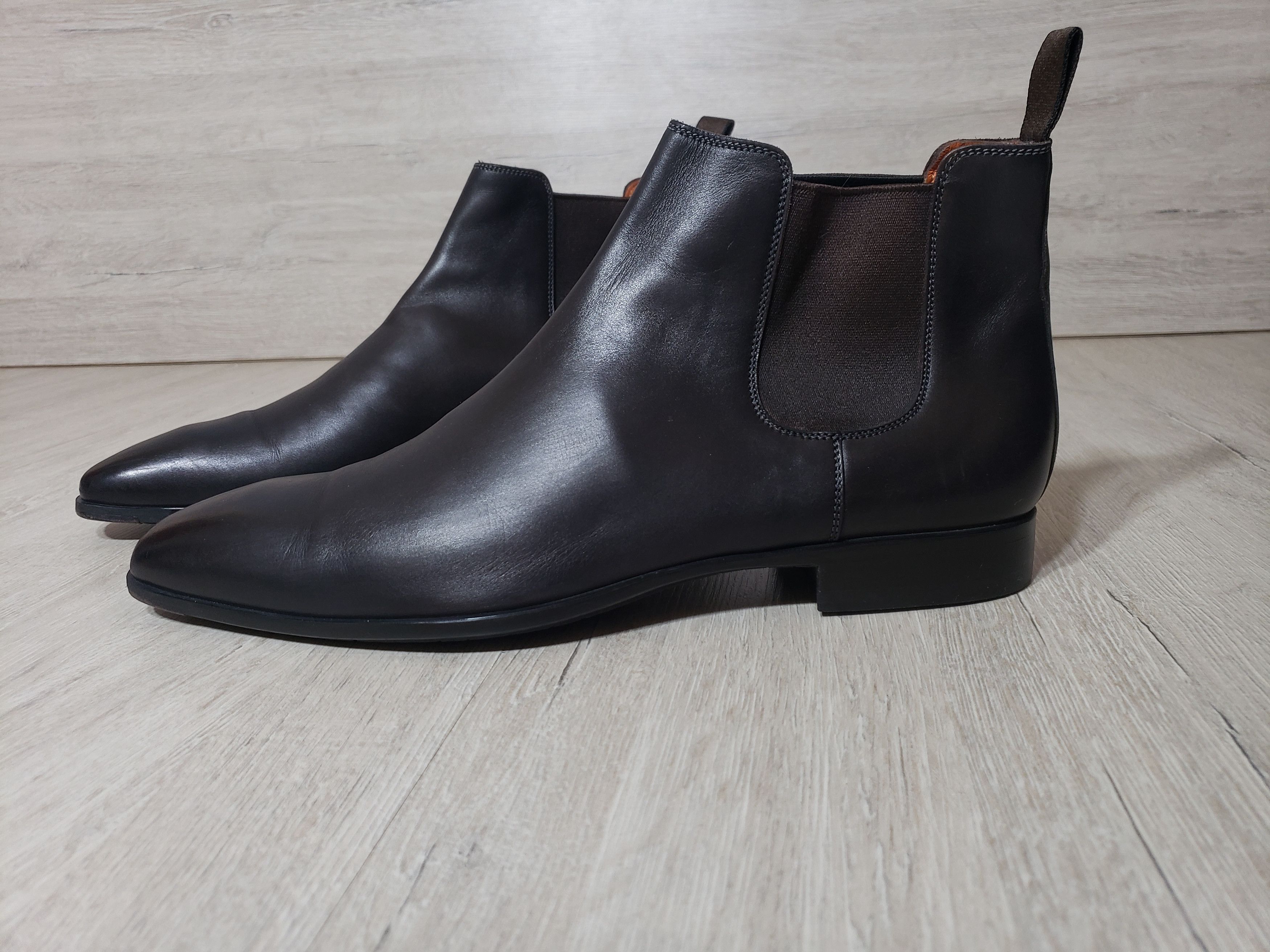 Bottes Cheville SANTONI Femme – Cuir Martelé Marron, Zip Au Talon, Talon 10.5 Cm, Neuves !