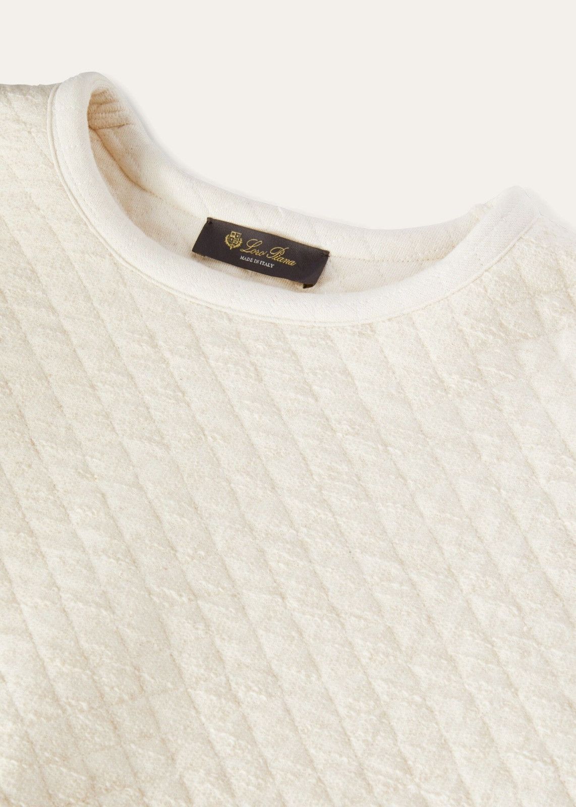 Loro Piana o1srvl11e0824 Tacna Cropped Sweatshirt in Off White Size XXL / US 16-18 / IT 52-54 - 5 Thumbnail