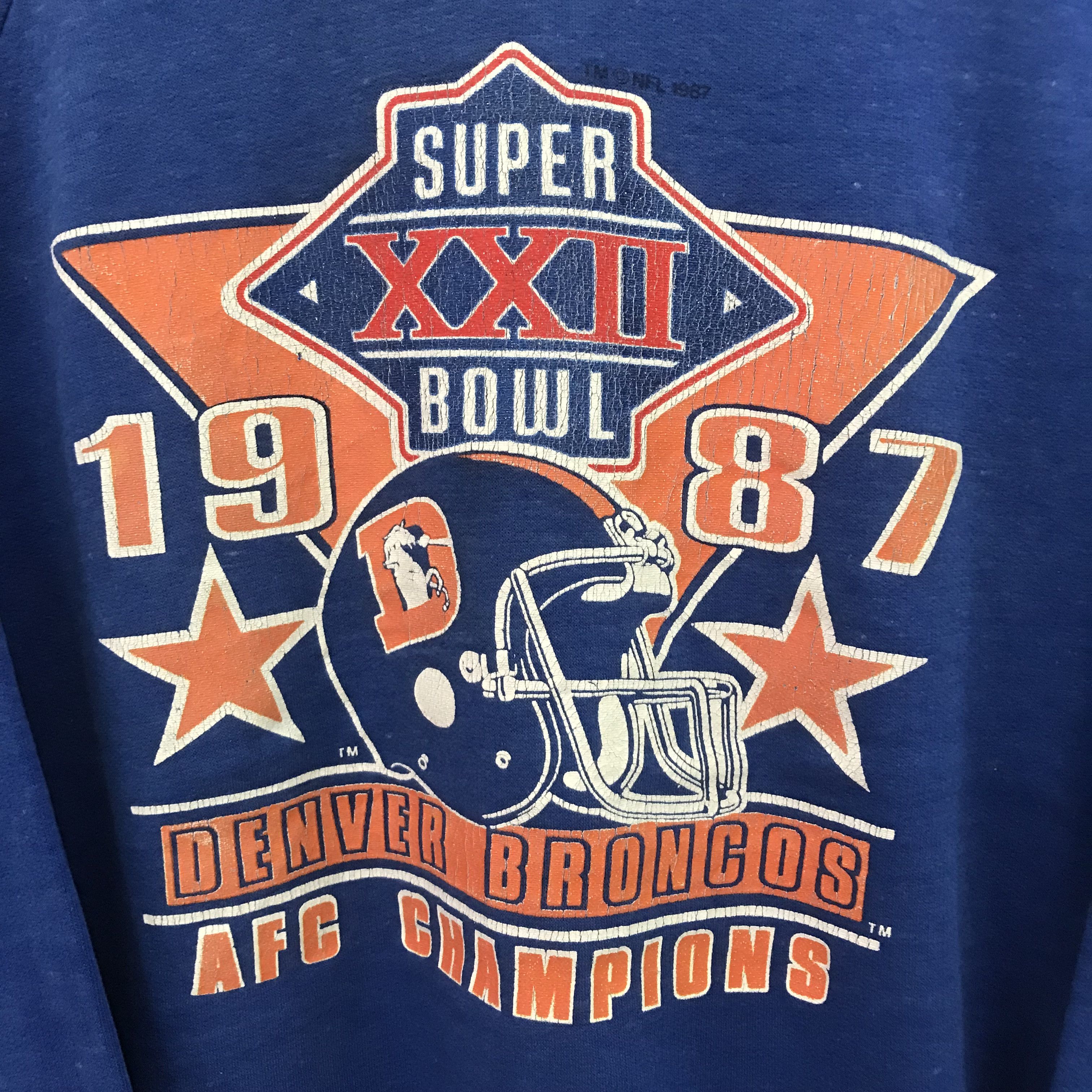 Vintage Vintage 90's Denver Broncos Blue Sweatshirt - 491 Size US XL / EU 56 / 4 - 4 Thumbnail