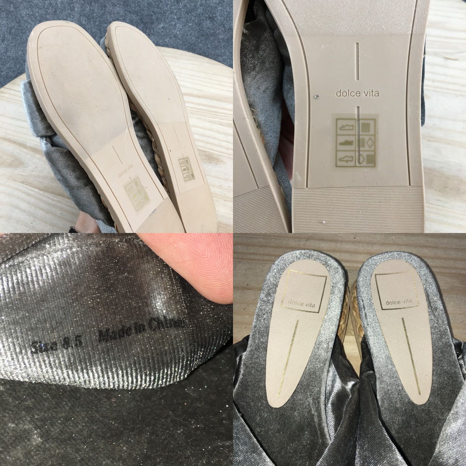 Dolce Vita Dolce Vita Sandals Womens 8.5 Casual Comfort Slip On Flats Slide Green Fabric Size US 9 / IT 39 - 9 Thumbnail