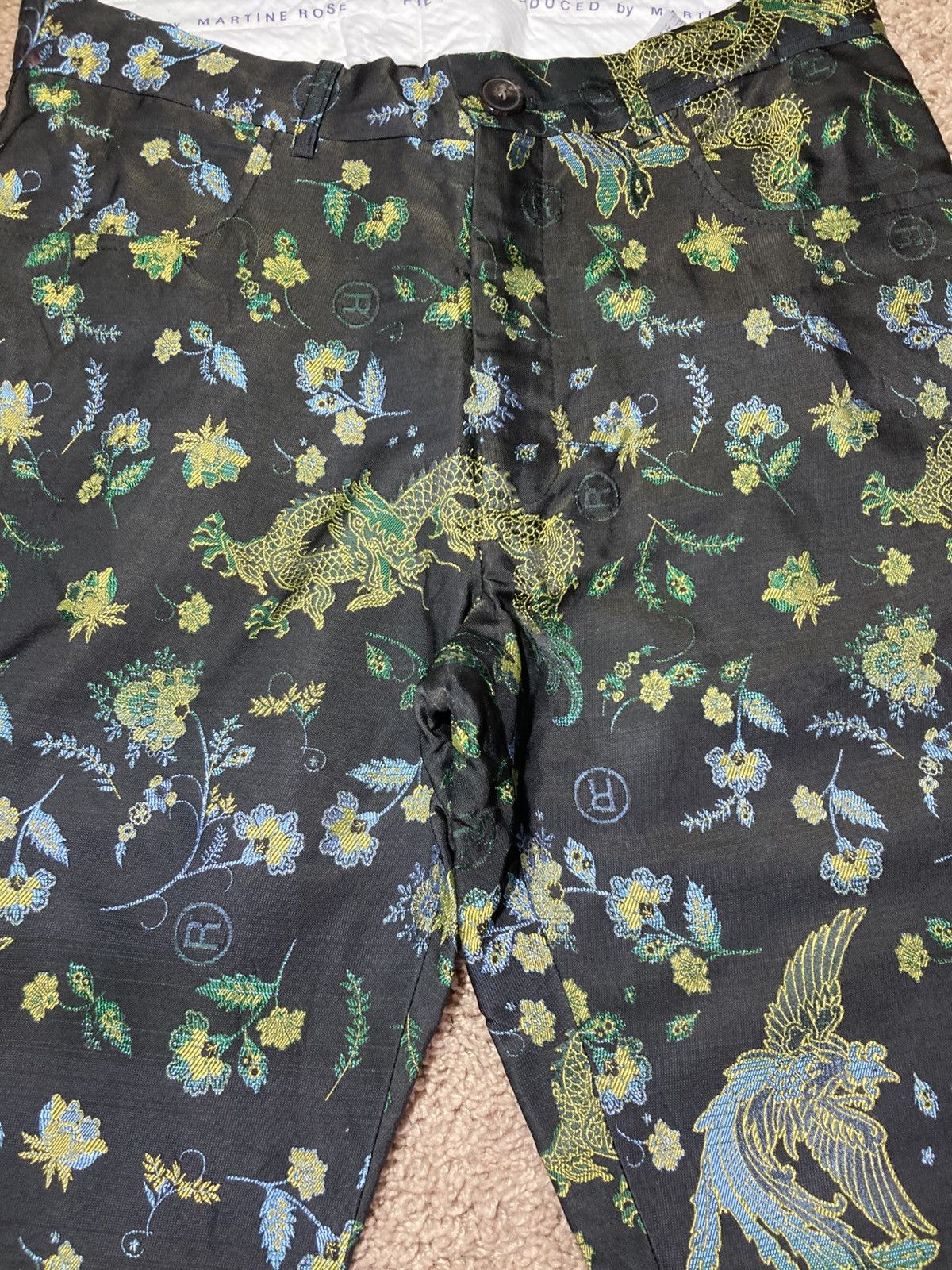 Martine Rose SS20 Martine Rose Chinese Floral Straight Viscose Rave 2020 Size US 30 / EU 46 - 4 Thumbnail