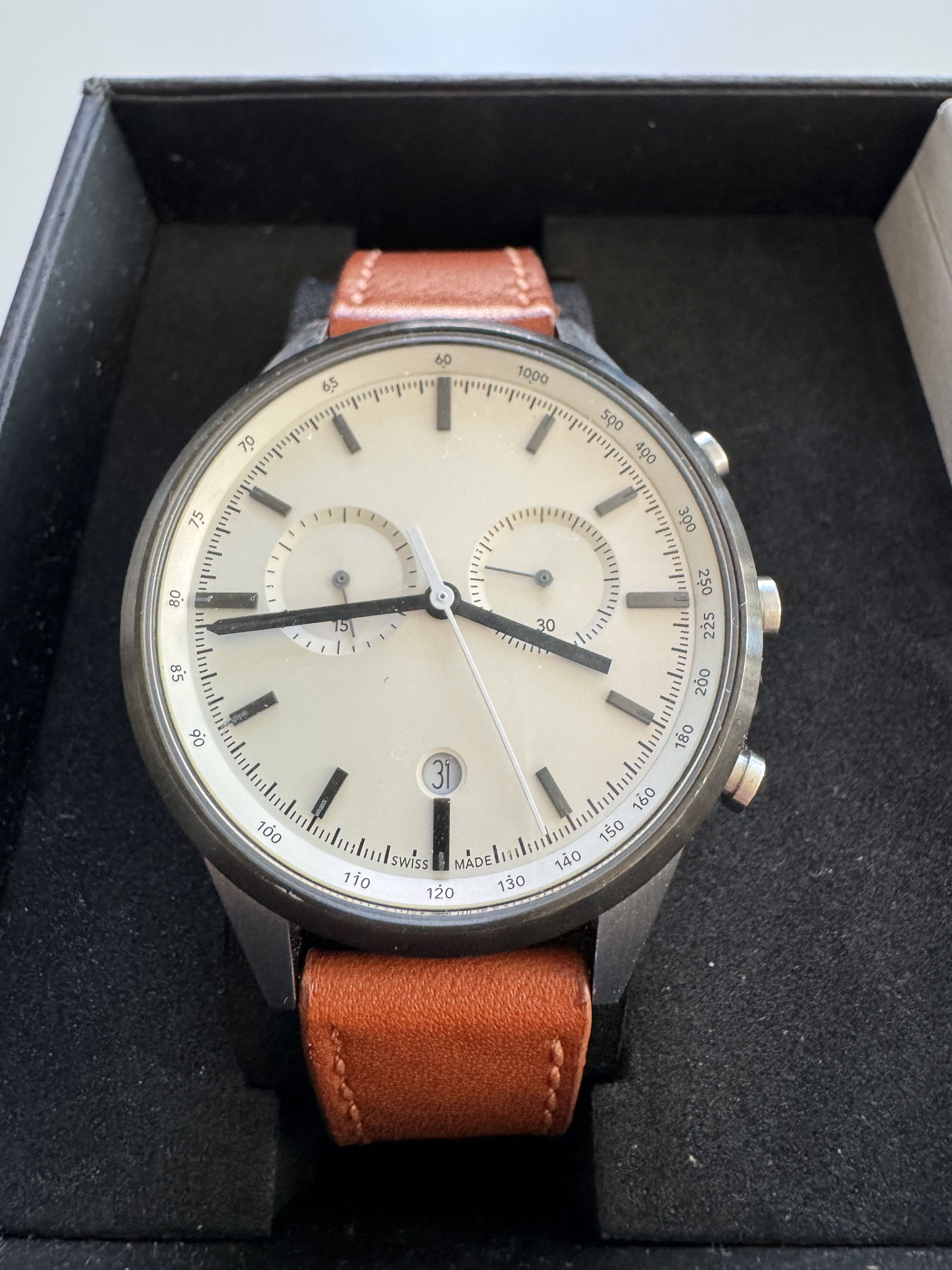 Uniform Wares C41 Chronograph watch in PVD gray Size 40 - 1 Thumbnail