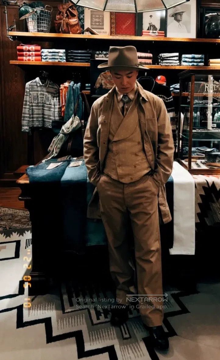 RRL Ralph Lauren RRL Ralph Lauren Cotton and linen painter splashed ink wor Size US M / EU 48-50 / 2 - 3 Thumbnail