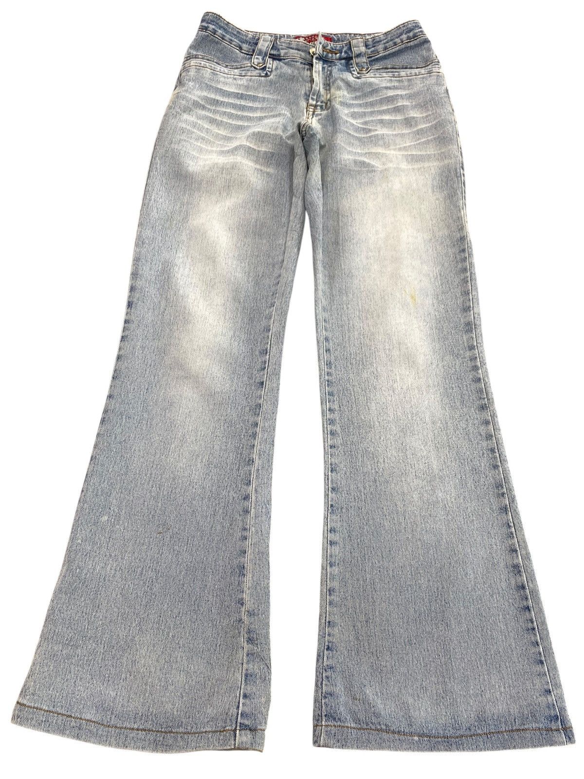 Japanese Brand Japanese Brand Acid Blue Wash Style Flare Jeans Size US 28 / EU 44 - 1 Thumbnail