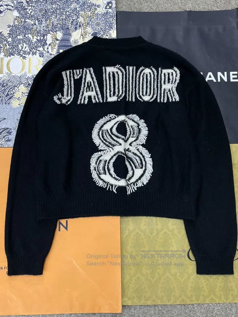 Dior Dior Black back tassel 8-character cashmere sweater Size XS / US 0-2 / IT 36-38 - 1 Thumbnail