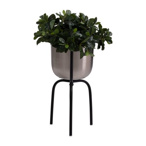 Designer × Homemade METAL 20" PLANTER ON TRIPOD, SILVER/BLACK Size US L / EU 52-54 / 3 - 4 Thumbnail