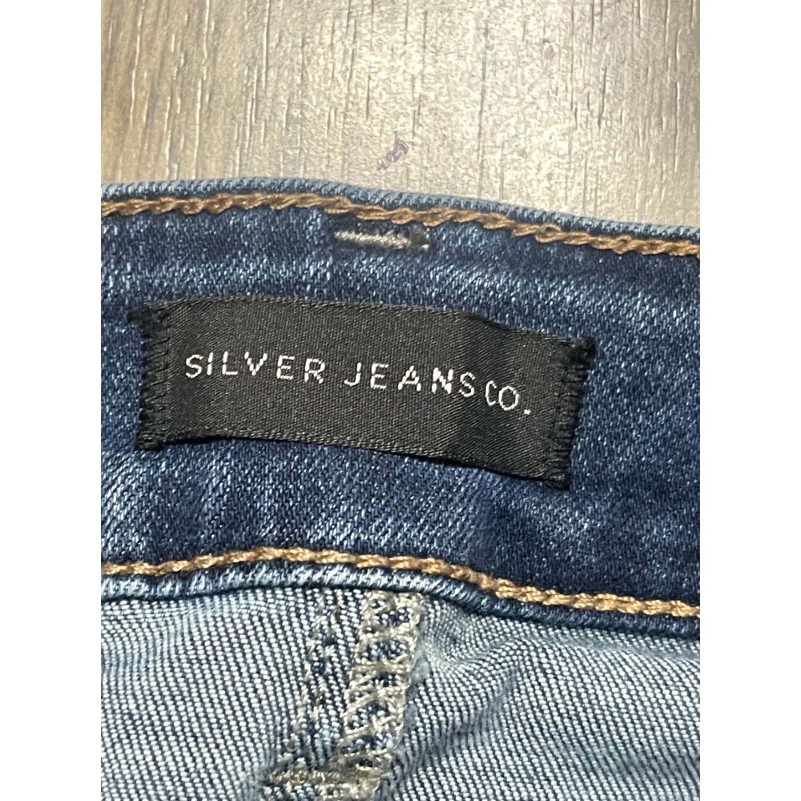 Silver Jeans Co. VINTAGE Silver Jeans Women’s Jeans 27/29 Blue Denim Elyse Straight Pockets 5-Pocket Design Size 27" / US 4 / IT 40 - 4 Thumbnail