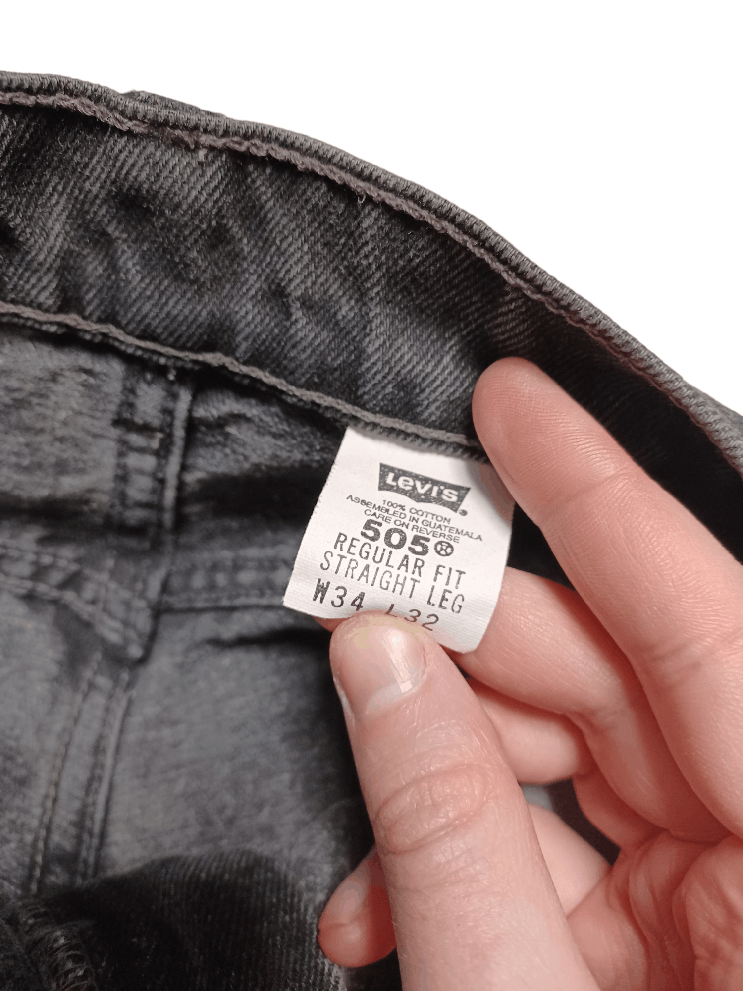 Levi's Vintage Clothing 505 LEVIS 1998 MADE IN GUATEMALA W34 L32 WASHED JEANS HEAVY Size US 34 / EU 50 - 8 Thumbnail