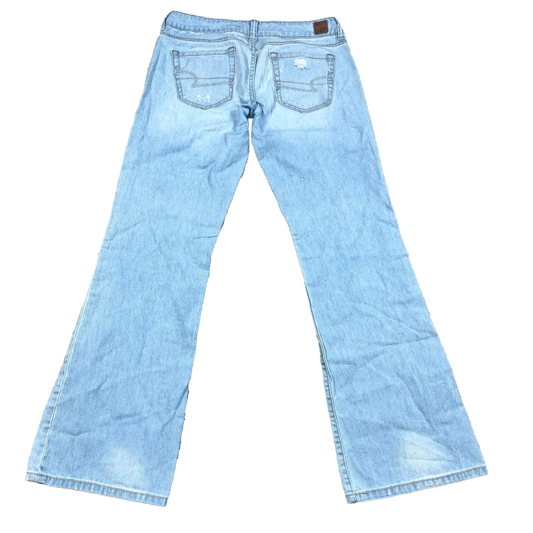 American Eagle Outfitters VINTAGE American Eagle Outfitters Jeans Women 6 Boyfriend Light Wash BLUE 31in 5-Pocket Denim Regular Stretch Zipper Button Logo N/A Size 28" / US 6 / IT 42 - 2 Thumbnail
