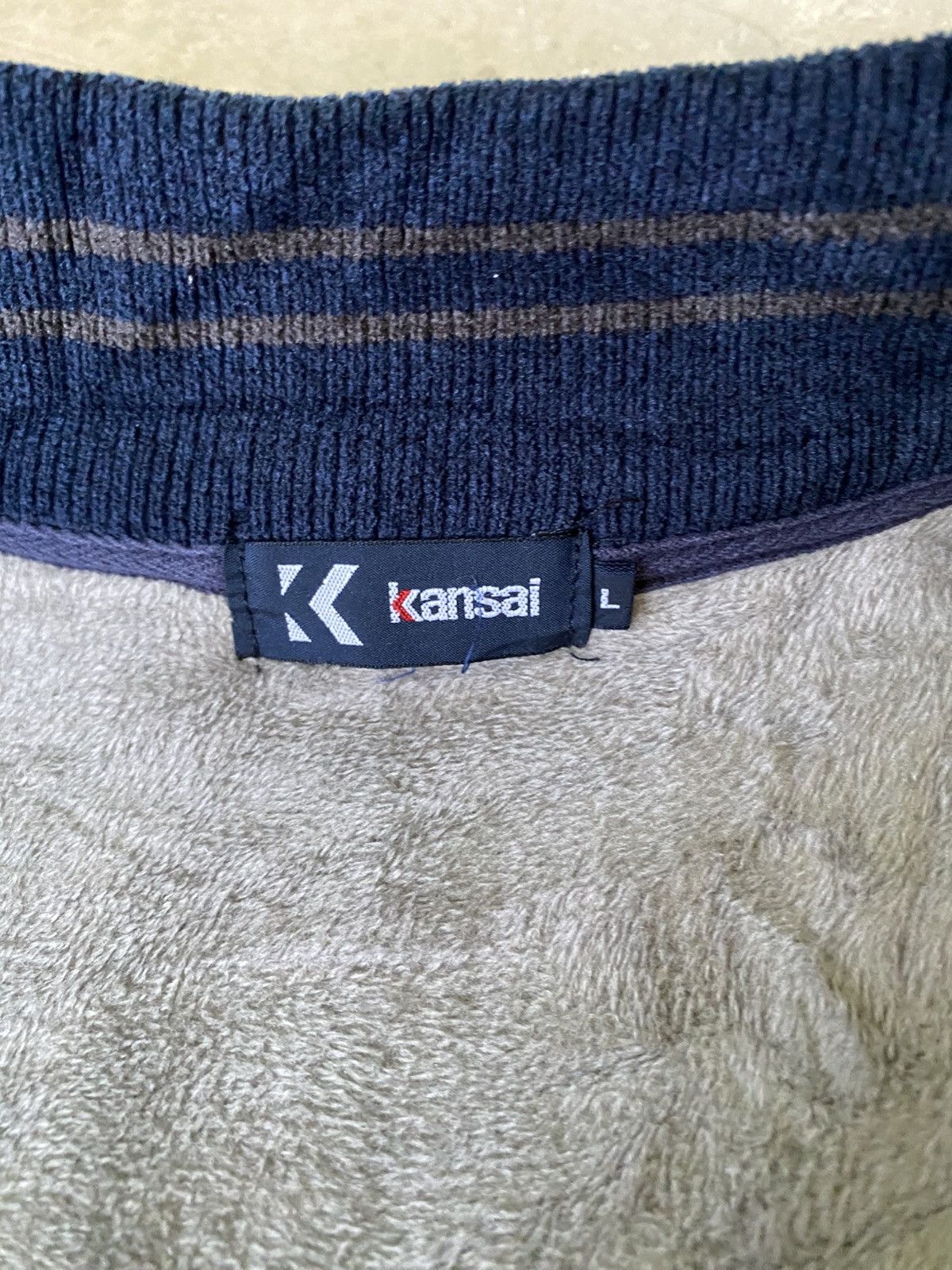 Kansai Yamamoto Kansai Fleece Lined Zip Vest Navy Minimal Y2K Japan Size US M / EU 48-50 / 2 - 7 Thumbnail