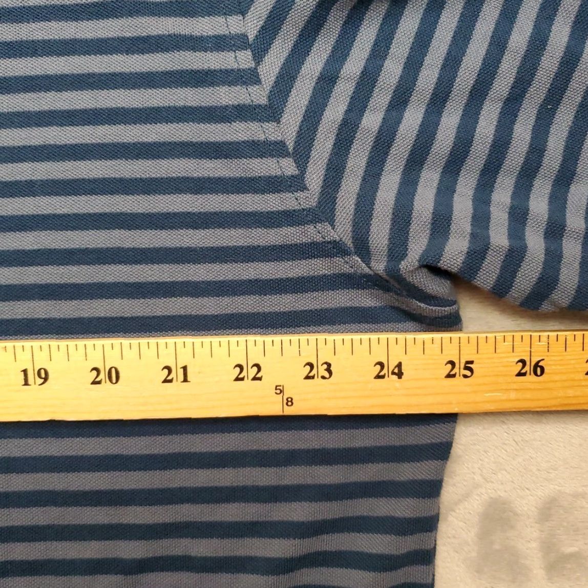 Merona Merona Shirt Men XL Blue Striped Polo Short Sleeve 100% Cotton Classic Casual Golf Walking Mens Size US XL / EU 56 / 4 - 7 Thumbnail