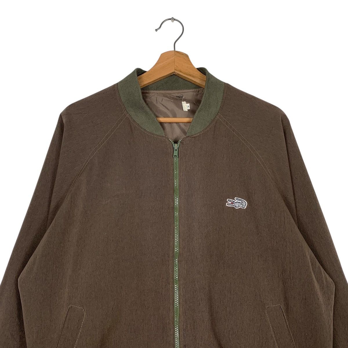 Lacoste Vintage Crocodile Fleece Bomber Jacket Size US M / EU 48-50 / 2 - 2 Thumbnail