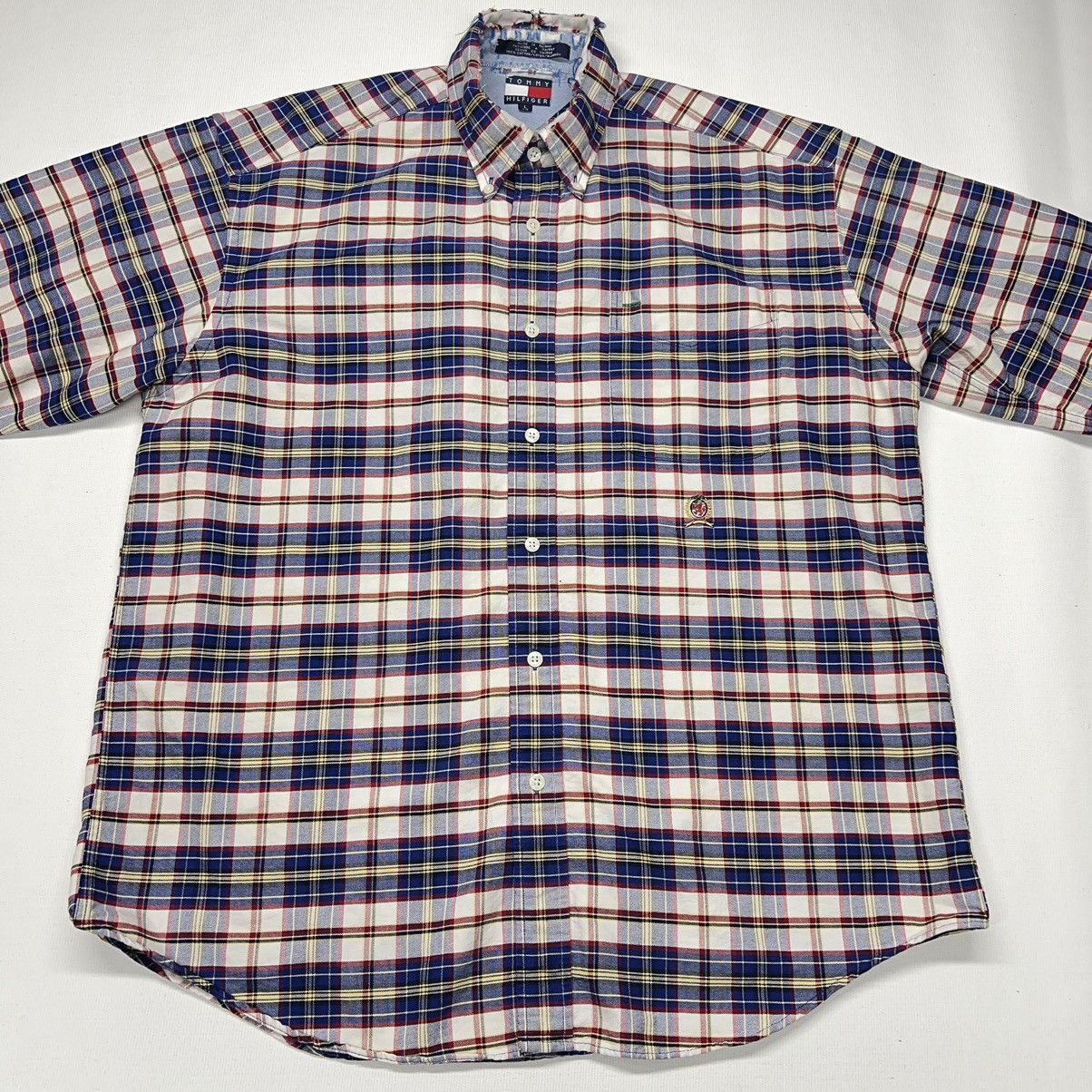 Tommy Hilfiger × Vintage VTG Tommy Hilfiger Shirt Plaid Button Down Long Sleeve Size US L / EU 52-54 / 3 - 2 Thumbnail