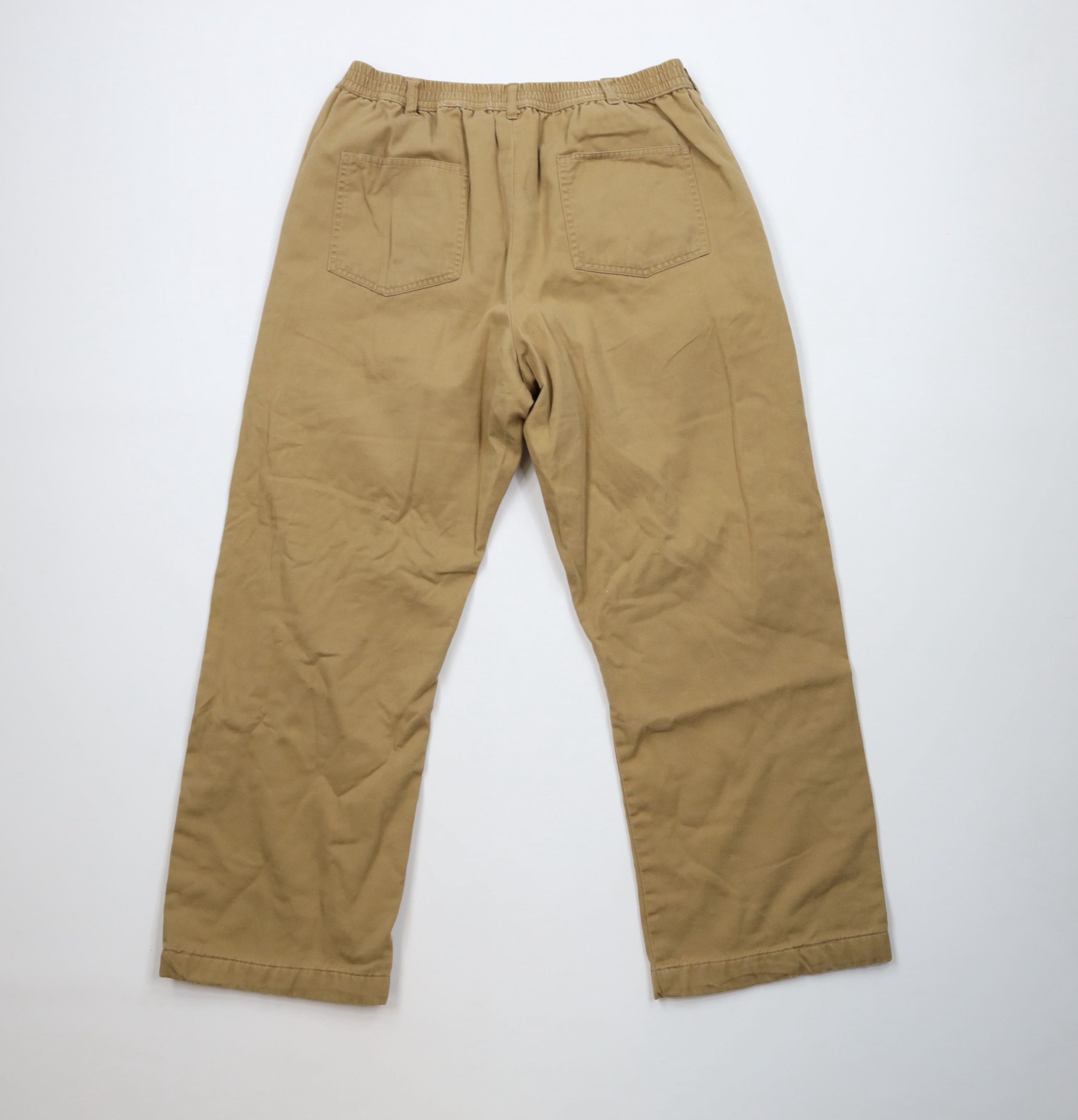 Vintage Vintage 90s Streetwear Lined Wide Leg Pants Beige Brown Size US 36 / EU 52 - 10 Thumbnail