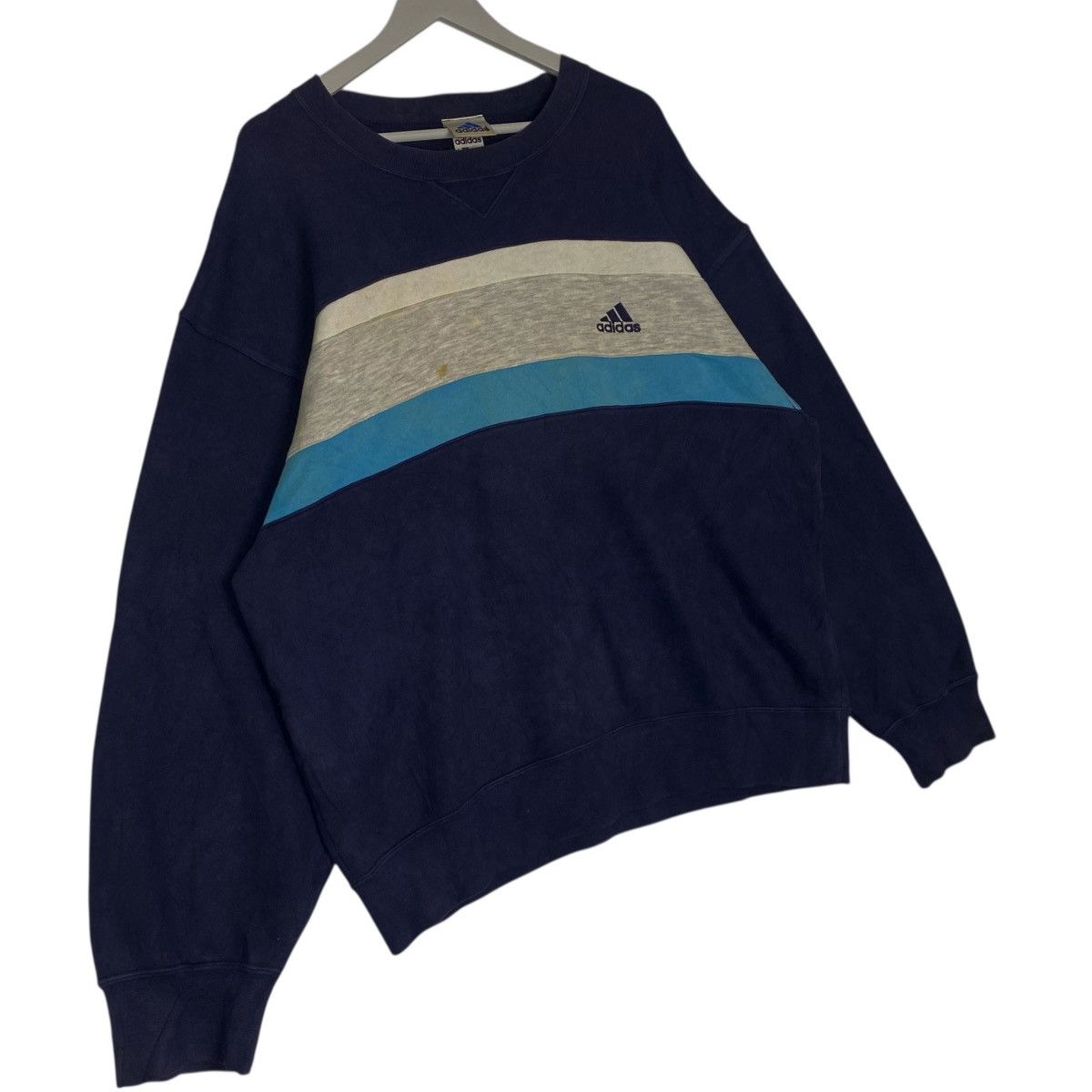 Other Vintage Adidas Sweatshirt Small Embroidery Blue/White Size L Size US L / EU 52-54 / 3 - 3 Thumbnail